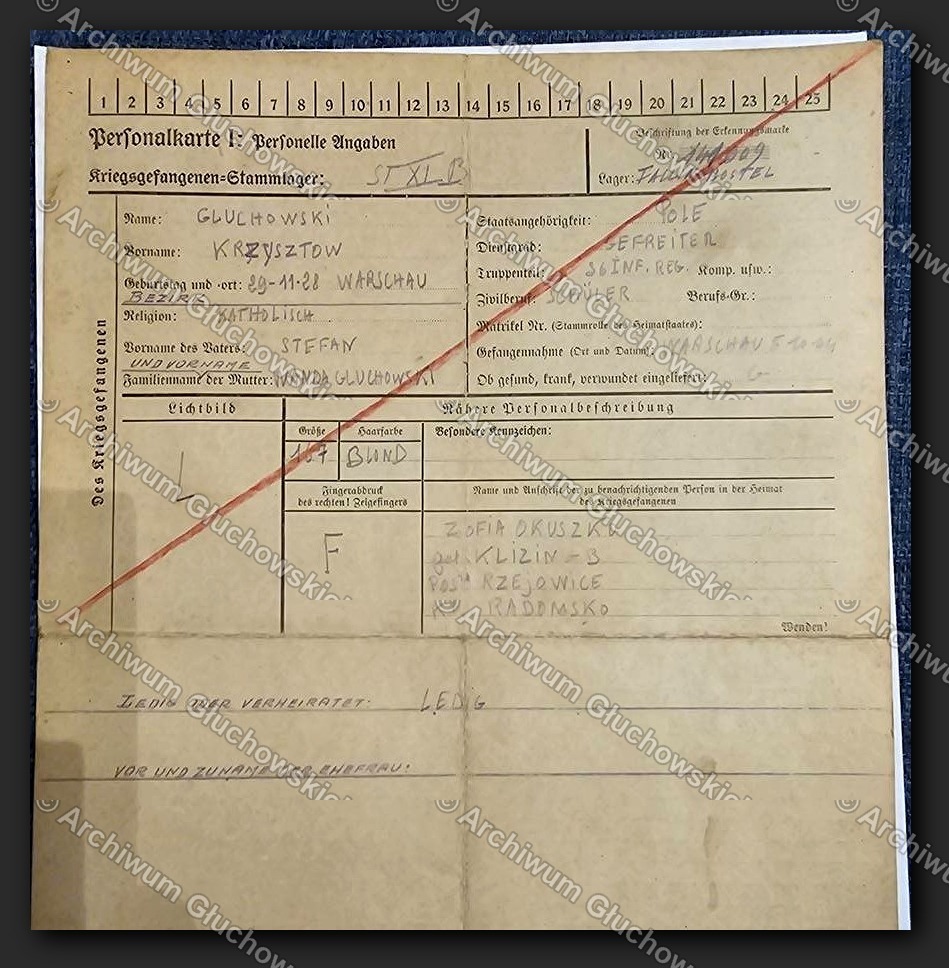 Personalkarte I — karta osobowa jeńca