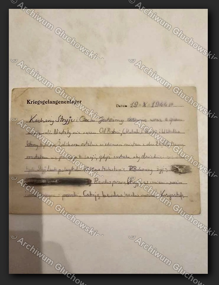 List z obozu do stryja generała — 19.X.1944