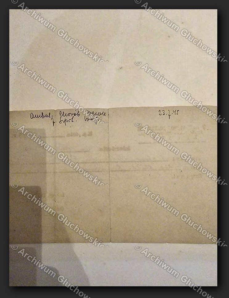 Notatka odręczna na formularzu — 'Andrzej: Elonek Neczek z Spr. Woj.' — 23.I.1945