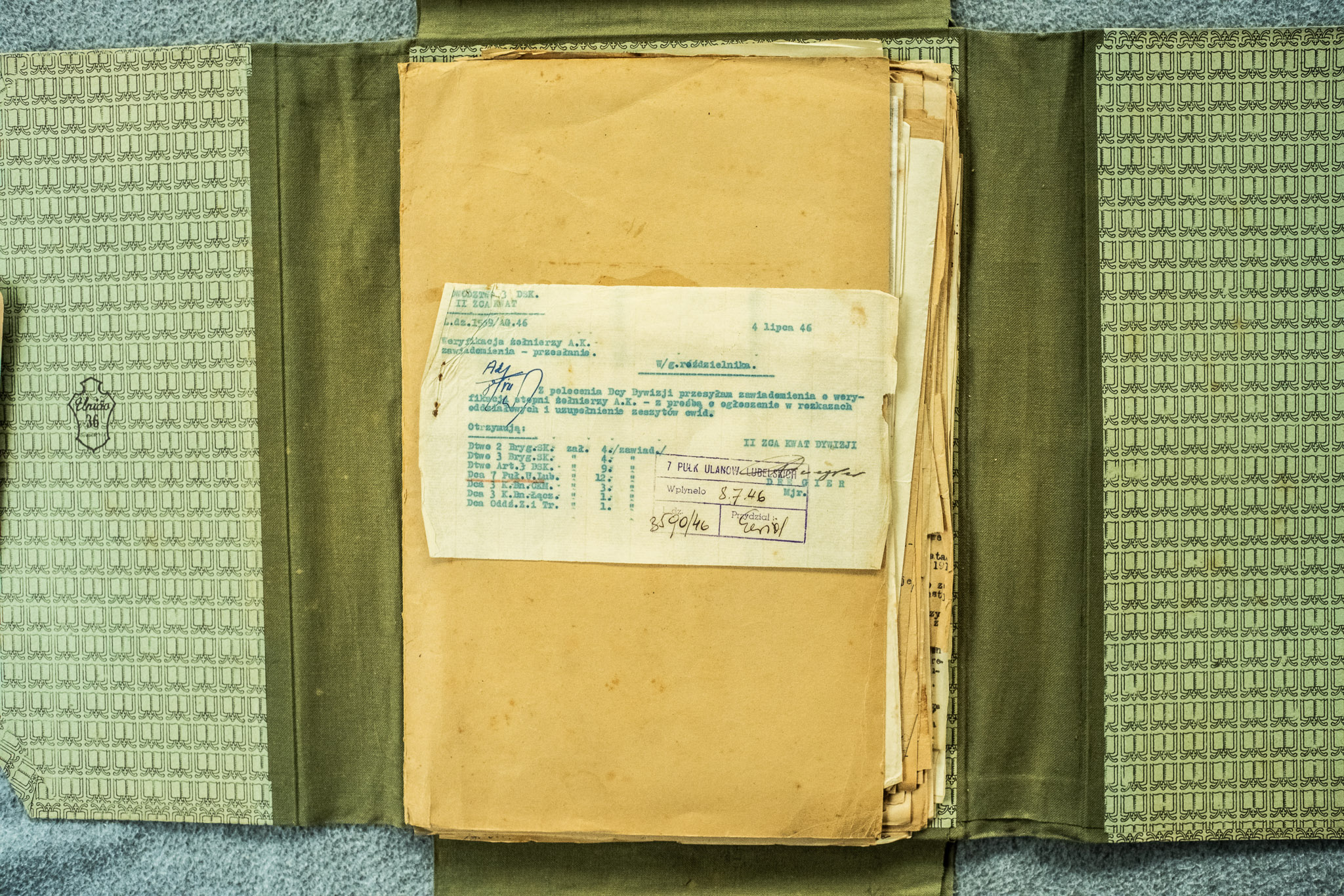 Pismo IX Działu Etapowego PSZ — okólnik o weryfikacji żołnierzy AK z polecenia Dep. Personalnego, 4 lipca 1946 (DSCF6969)