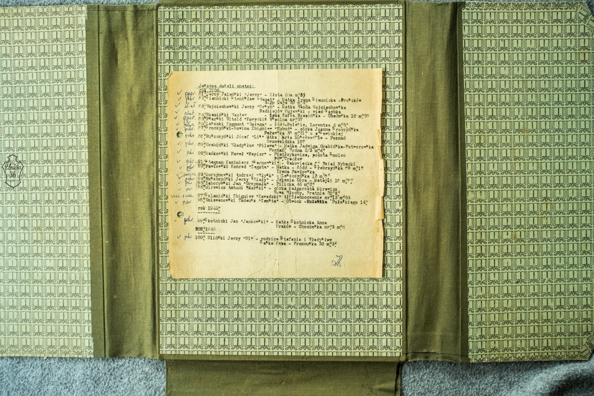Lista chetnych dalsza ROK 1945 i 1946 - 100+ nazwisk (DSCF7032)