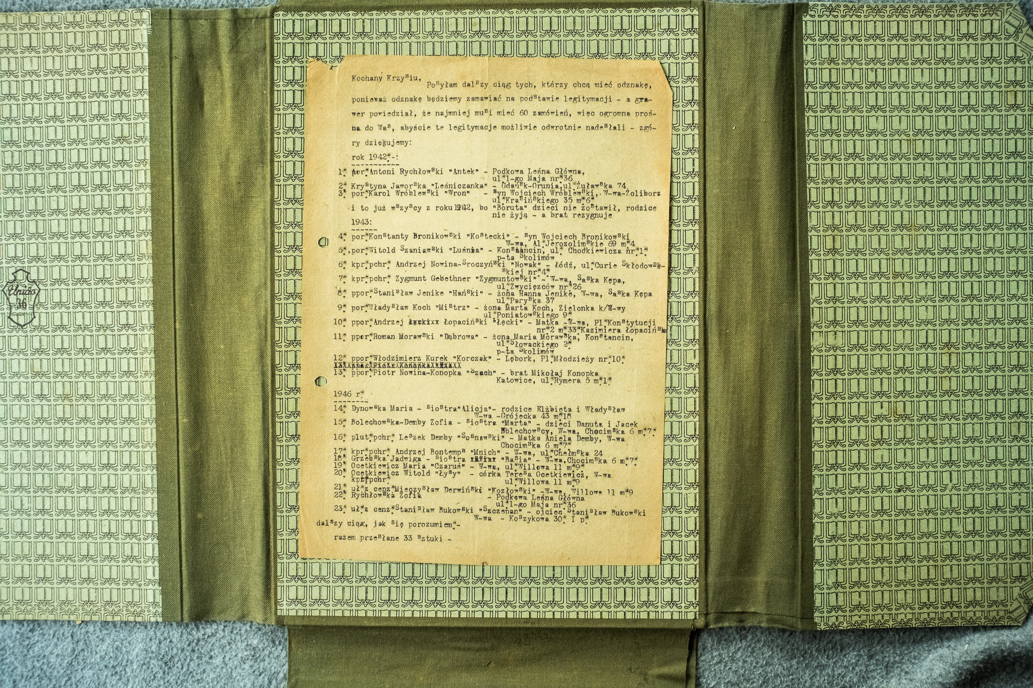 List Wandy lista poleglych 1942-1946 plut.1107 1110 1112 (DSCF7034)