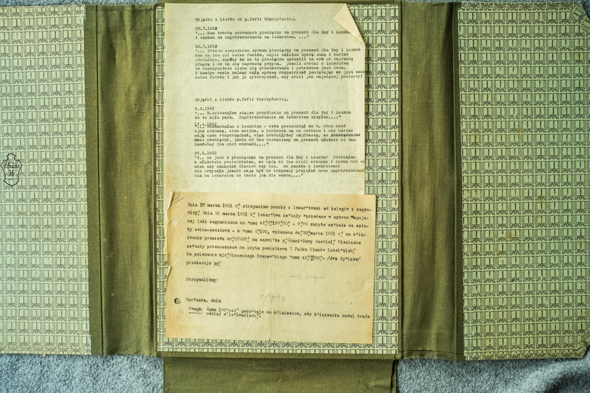 Wyciagi z listow Zofii Kopczynskiej 1962 - sprawa pieniedzy Ewy i Leszka (DSCF7039)
