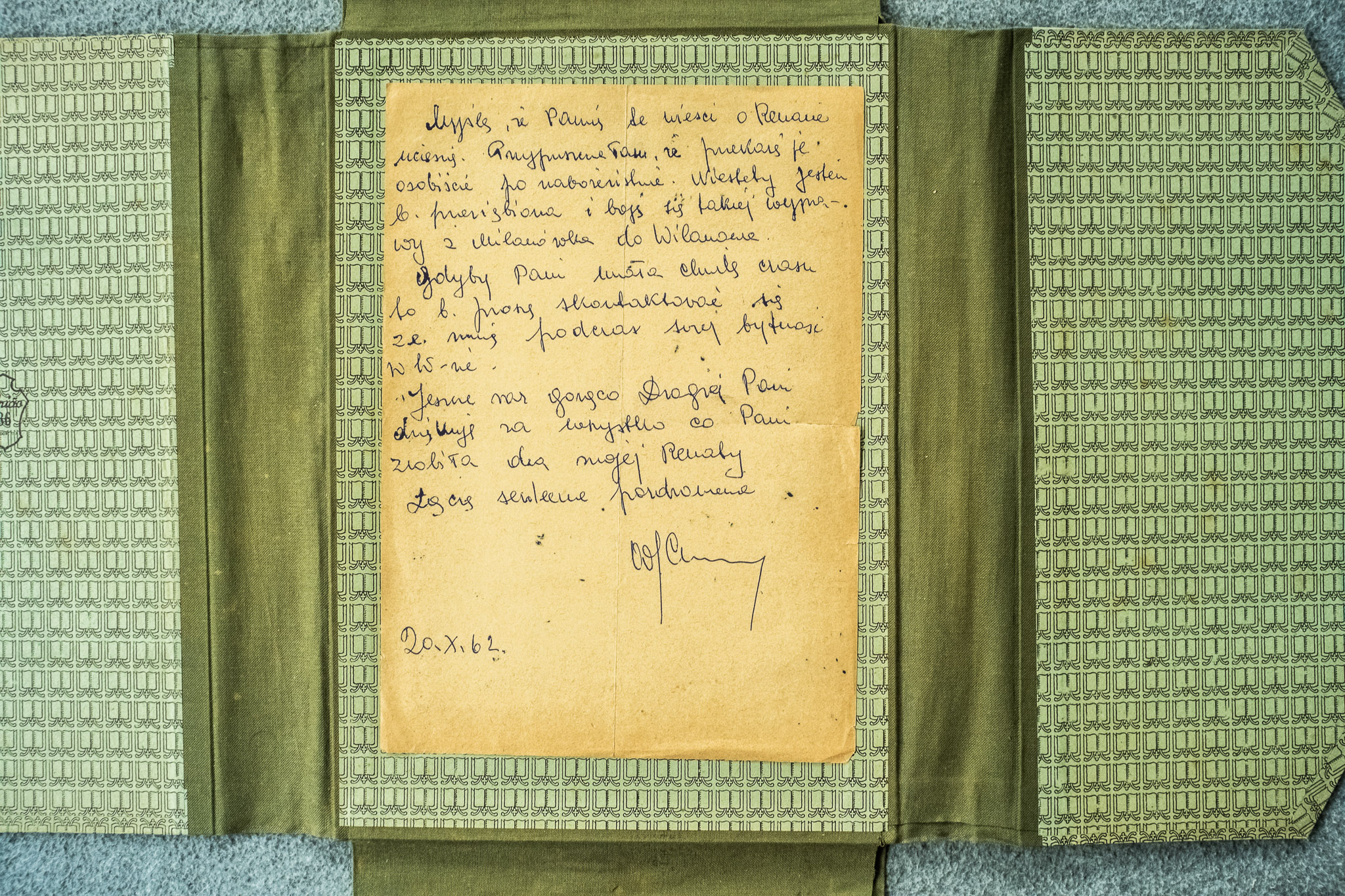List rękopis c.d.: prośba o spotkanie w Londynie 20.X.62 (DSCF7051)