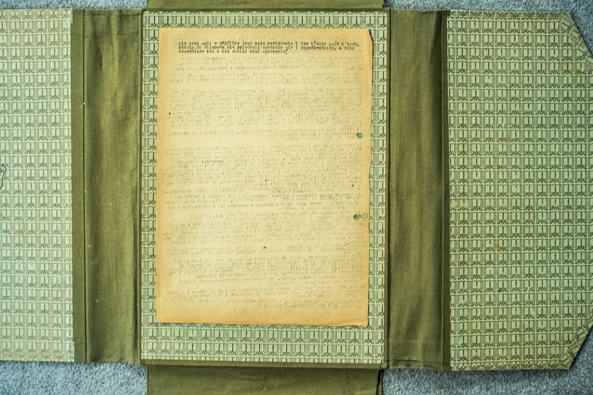 Fragment listu typescript: Wilanów, kwiaty, słabo czytelny (DSCF7065)