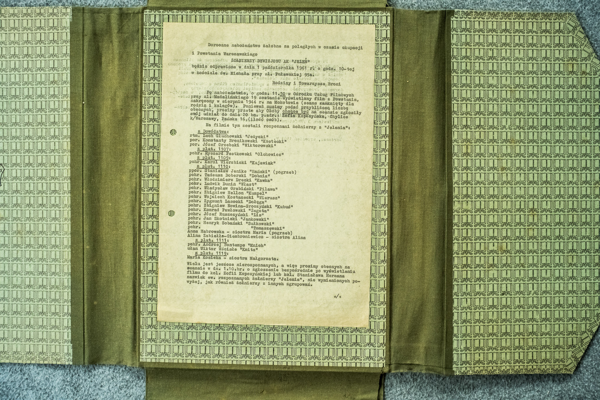 Lista poleglych z plutonu - rozpoznani zolnierze Jelenia w filmie 1961 (DSCF7073)