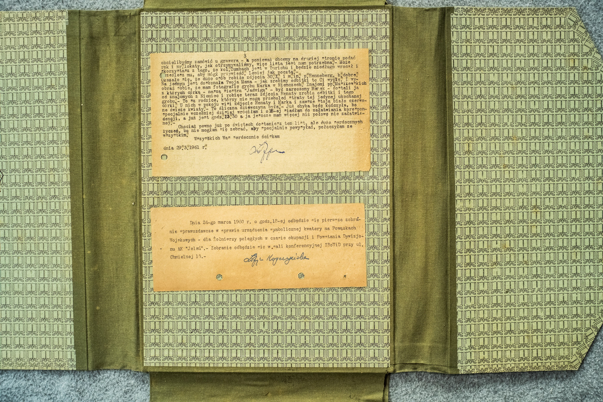 Zawiadomienie pierwsza zbiorka 24.III.1960 ZBoWiD Chmielna 19 (DSCF7095)