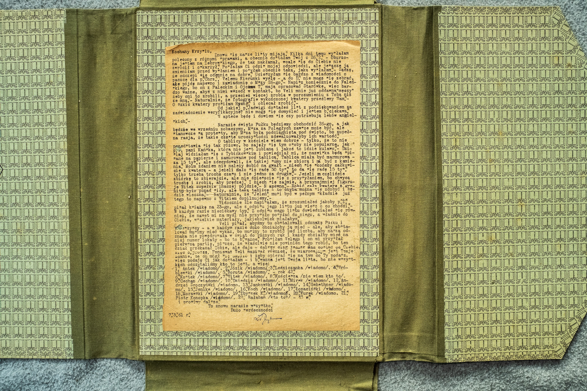 List 7/2/1961 - lista 22 poleglych Jelenia (DSCF7106)