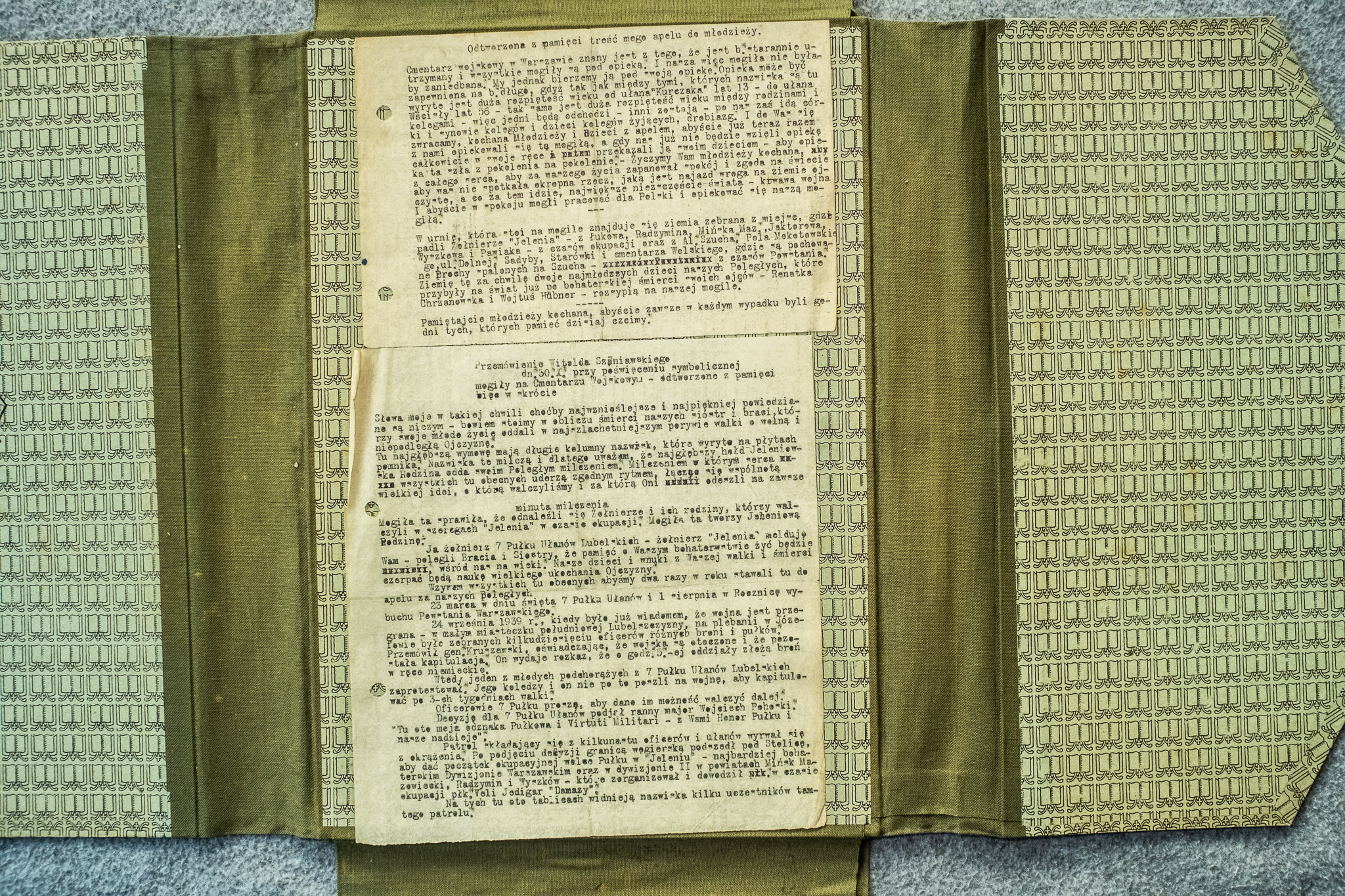 Przemowienie Witolda Saglowskiego 30.X.1962 - oratoria mogily Wojkowy