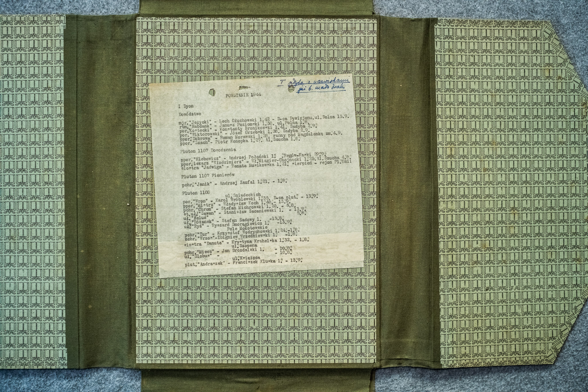 Spis Powstanie 1944 - I Dyon plutony 1107-1108 (DSCF7181)
