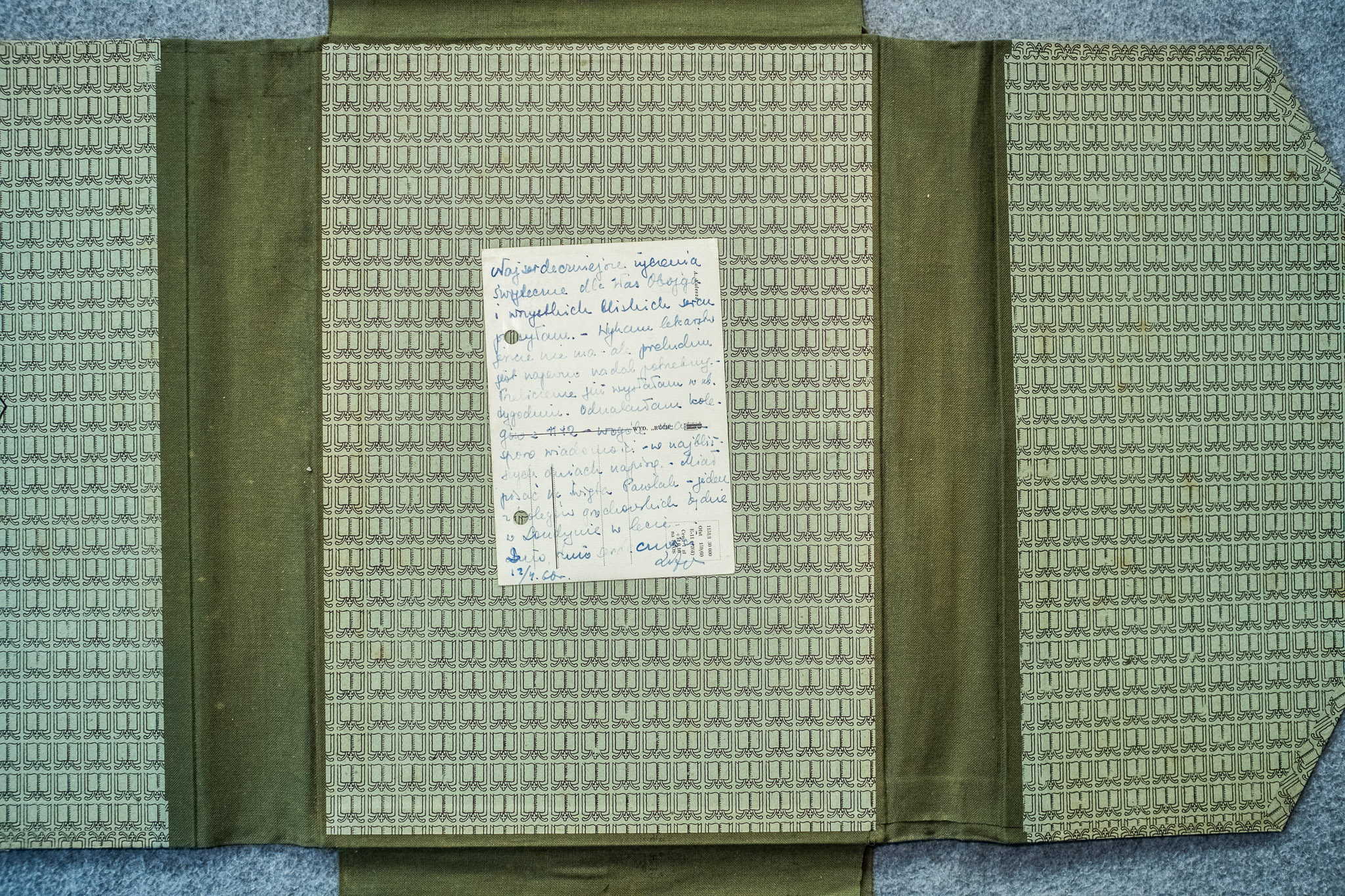 Pocztowka odreczna Swiateczna od Wandy 13.IV.1960 (DSCF7196)