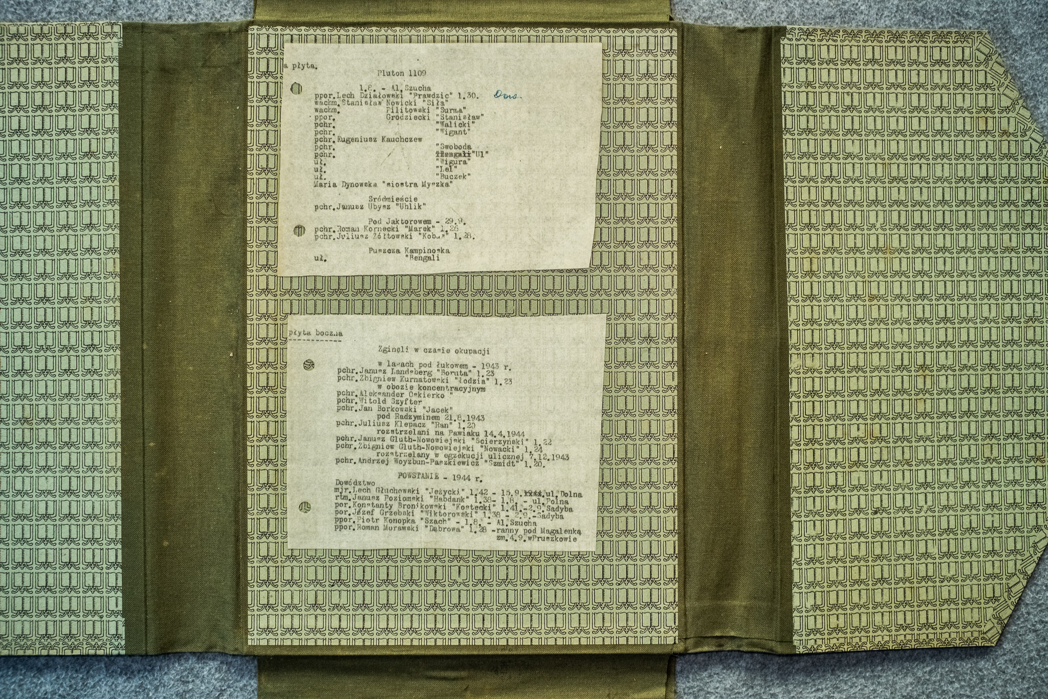 Lista poleglych pluton 1109 + dowodztwo - Lech Glochowski Jezycki (DSCF7218)