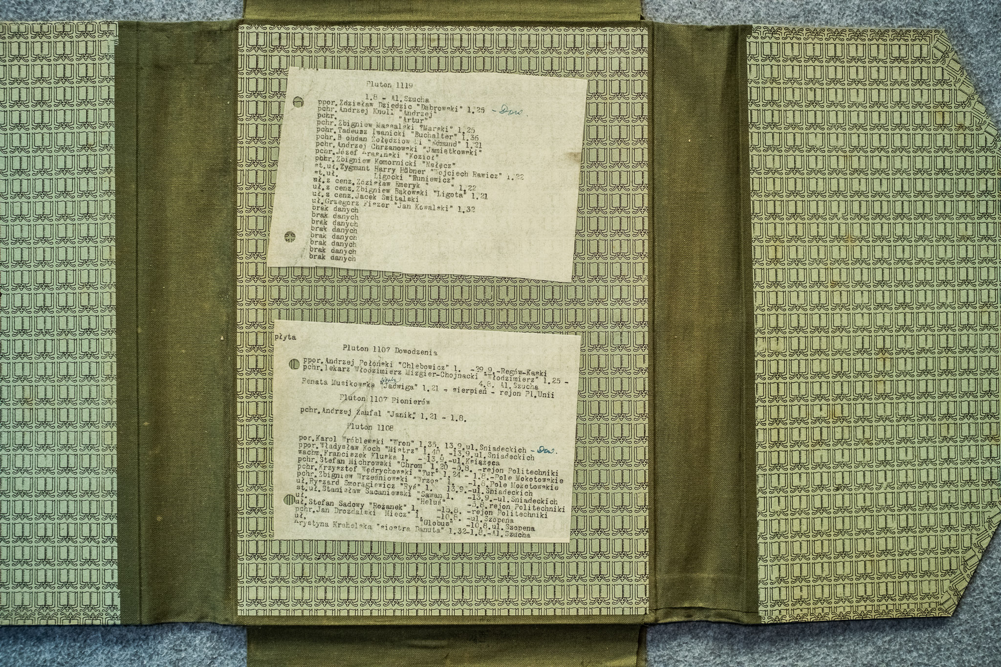 Lista poleglych - Krystyna Krahelska Hanka, plutony 1107-1119 (DSCF7219)