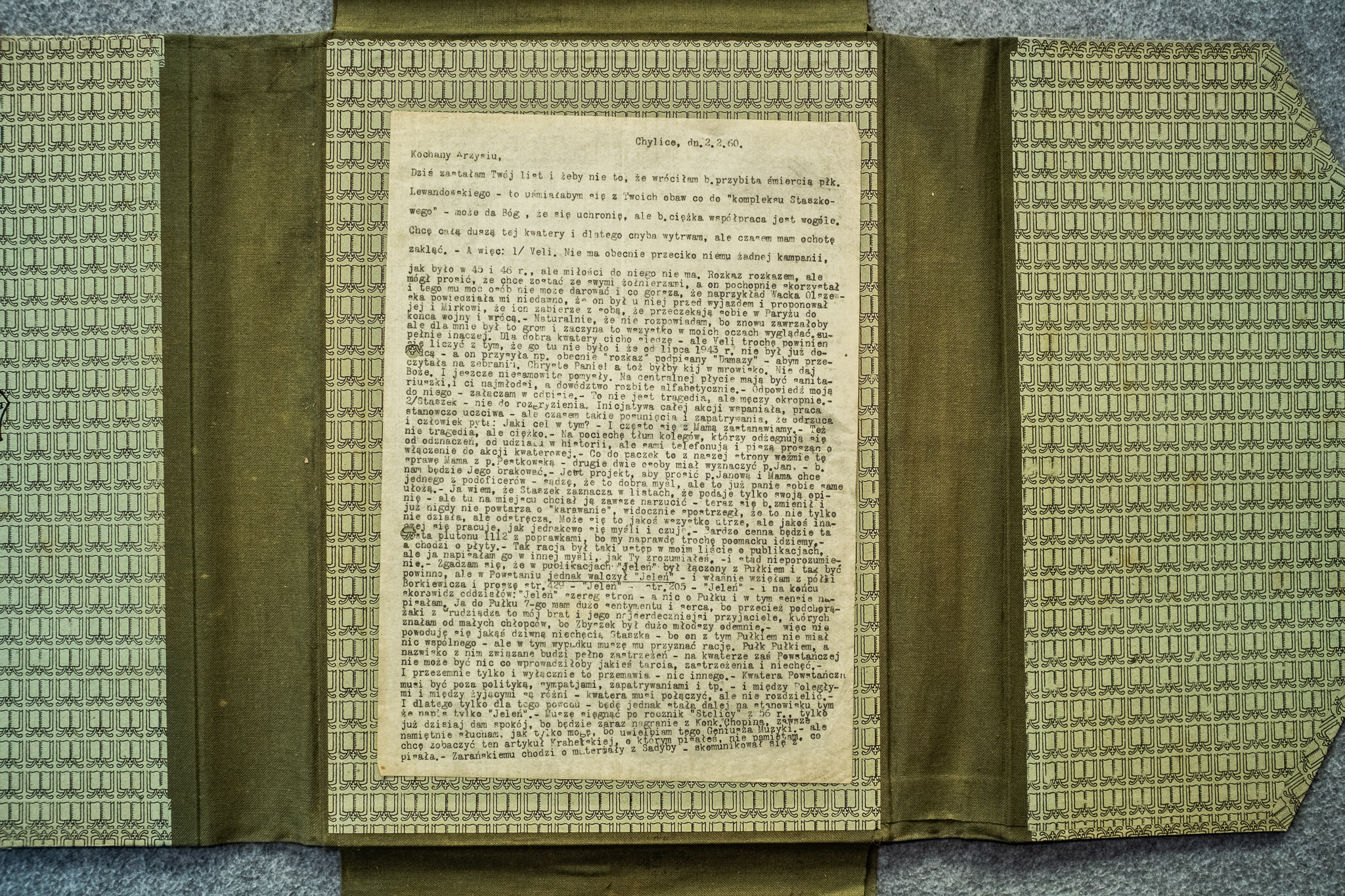 List Lecha do Krzysztofa Chylice 2.II.1960 - smierc plk Lewandowskiego (DSCF7230)