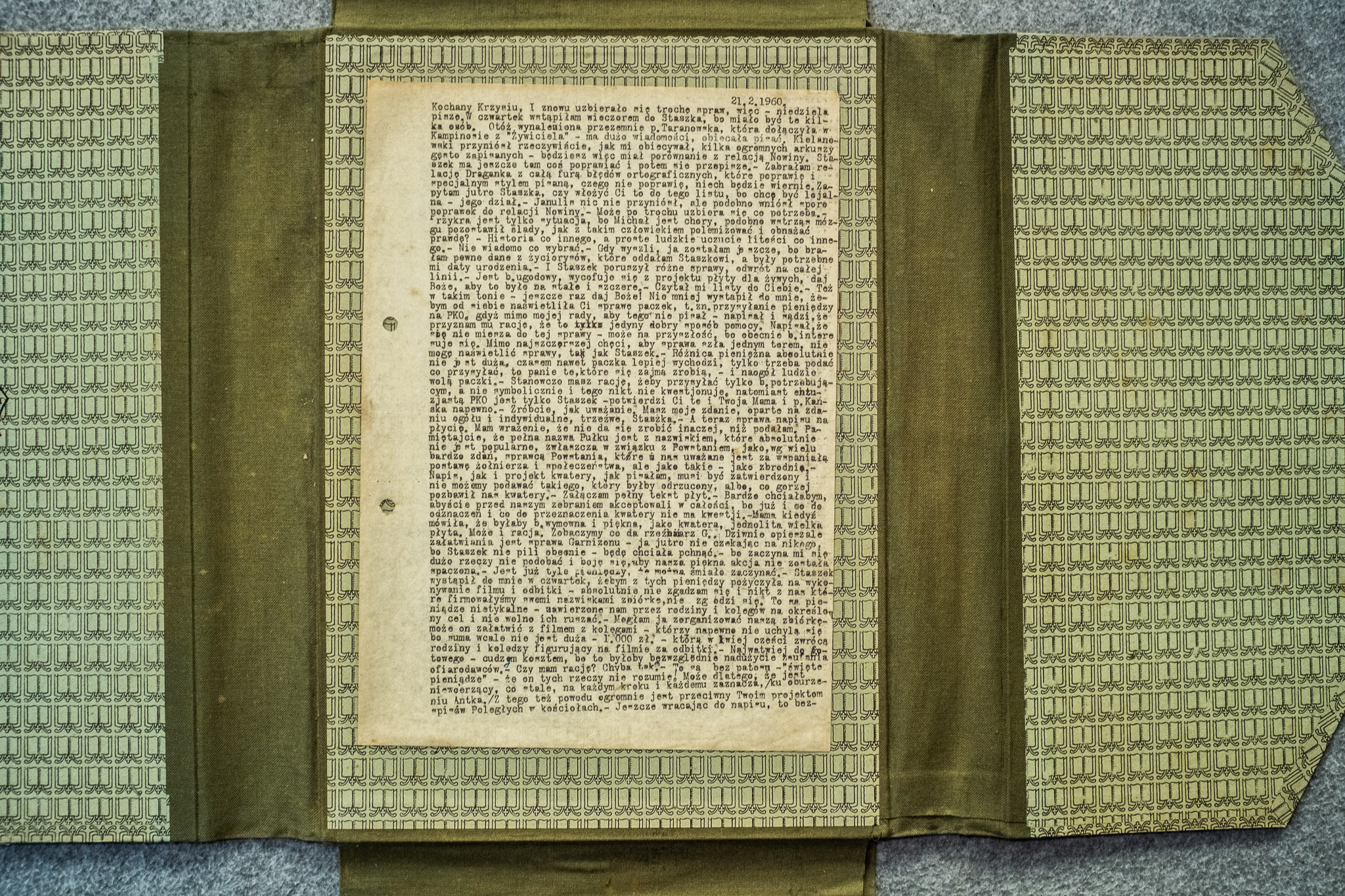 List Lecha do Krzysztofa 21.II.1960 - Stasiek, kwatera (DSCF7234)