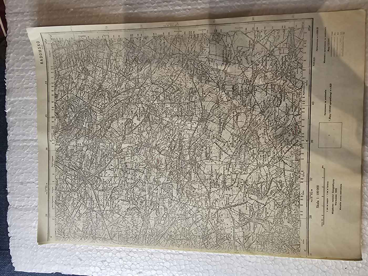 Mapa WIG 1:100000 — PAS 43 SŁUP 29 (Radomsko), Warszawa 1935