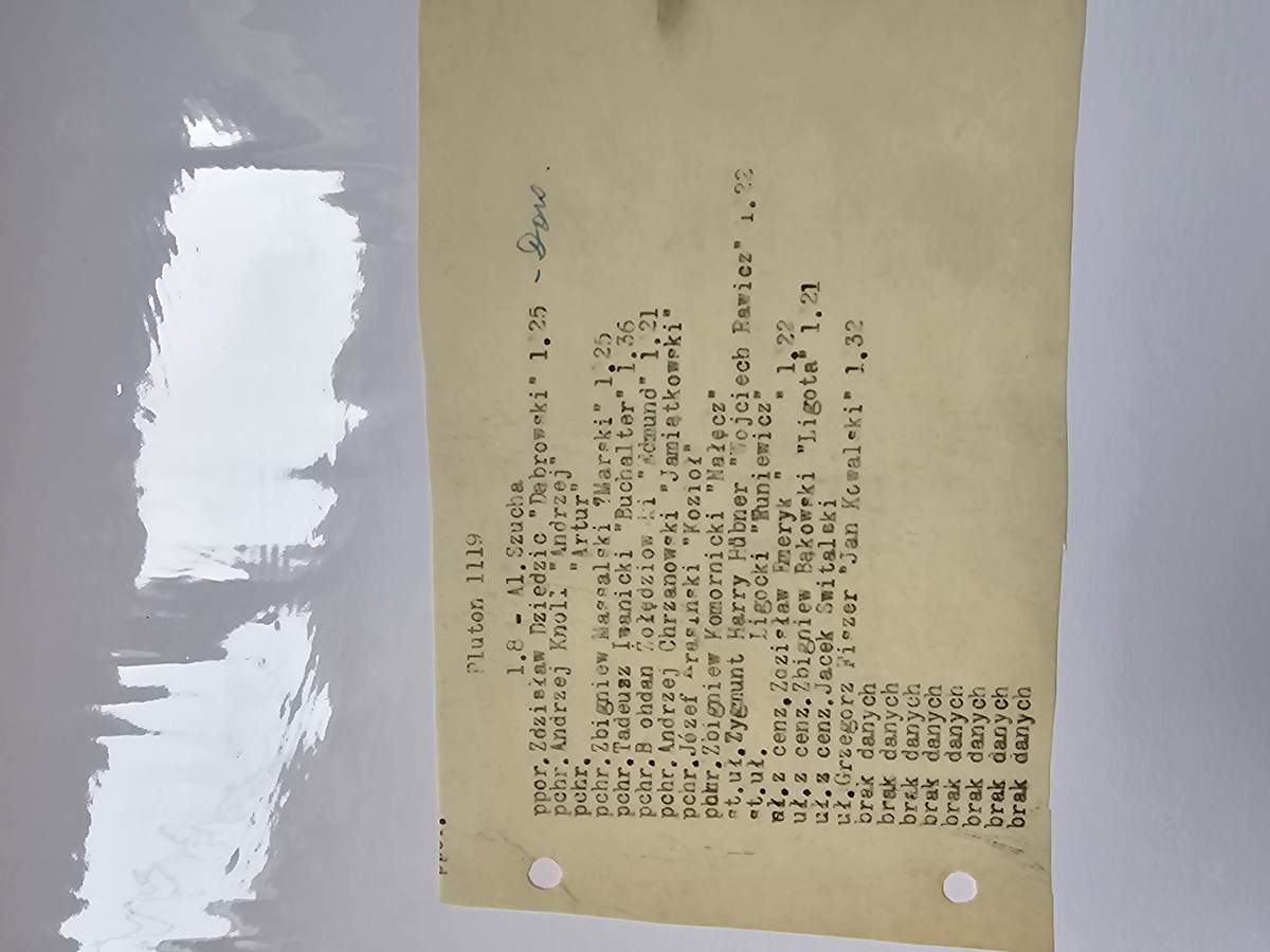 Karta Plutonu 1119 - Al. Szucha
