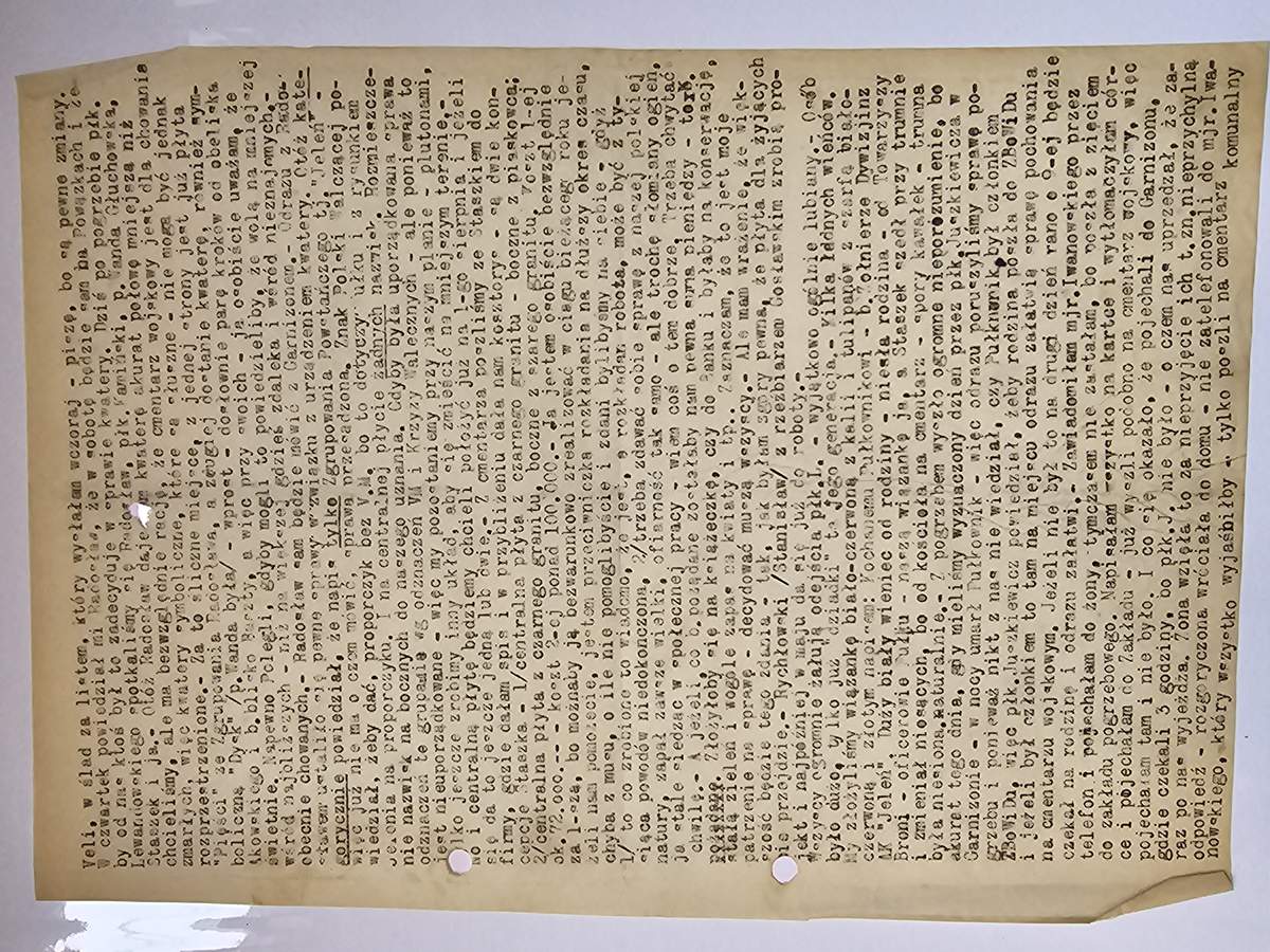 List - adres Krzysztofa 9.VIII.1961