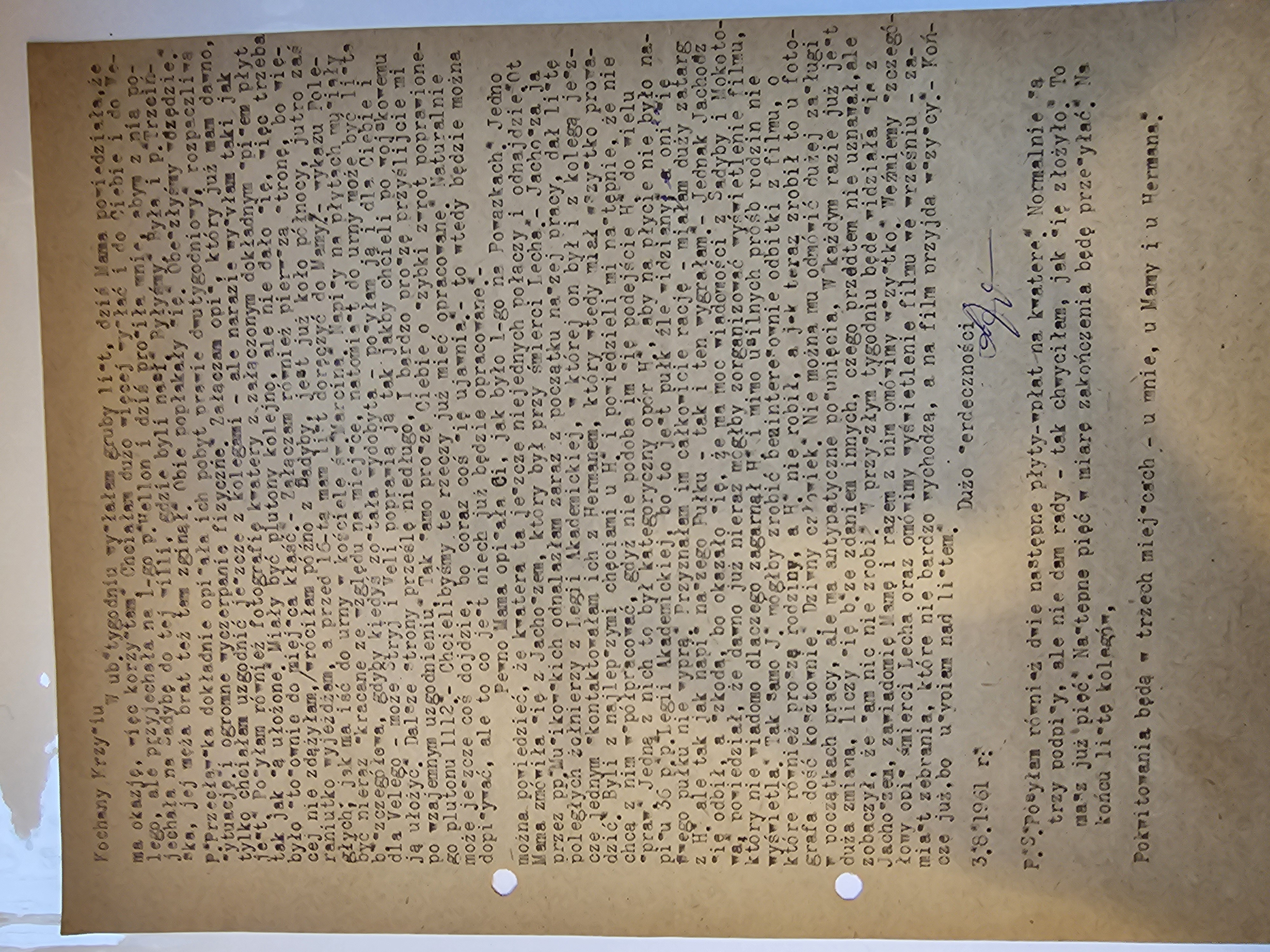 List 4.V.1961 - Jachowdz, Herman film