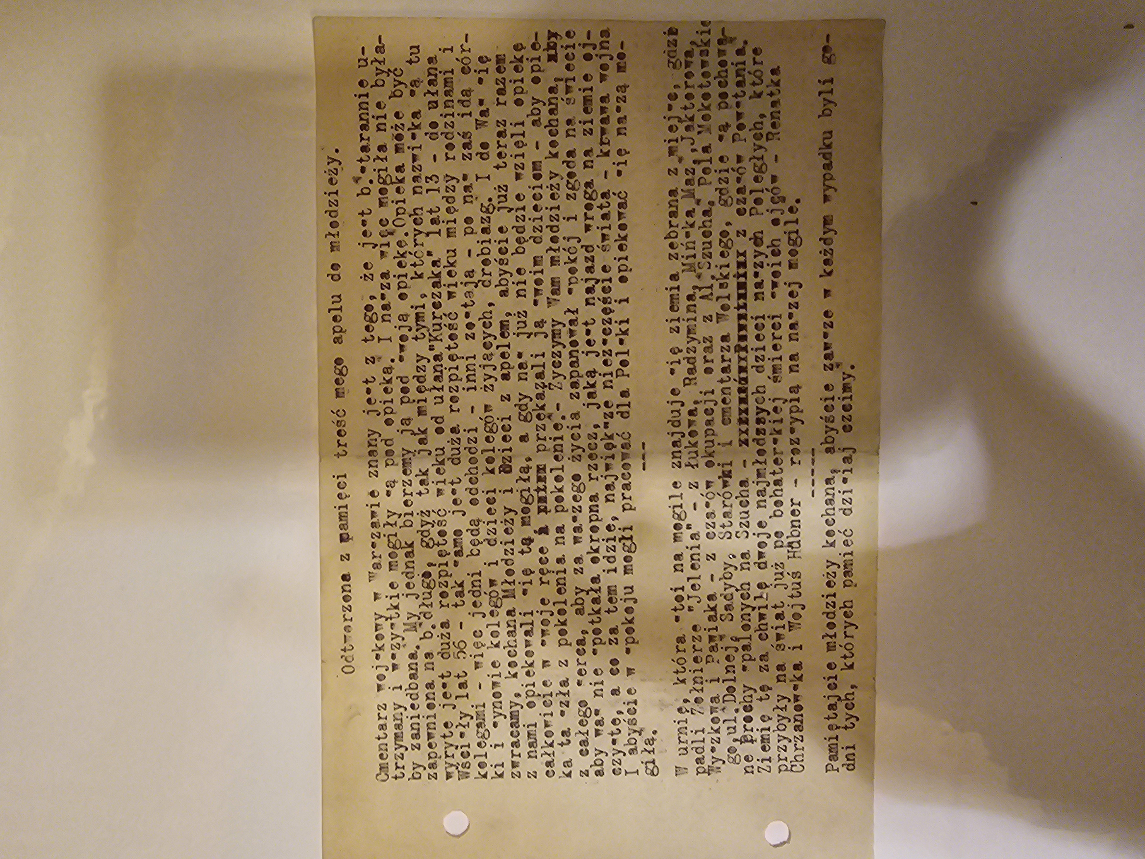 Przemówienie Zofii Kopczyńskiej 30.X.1960