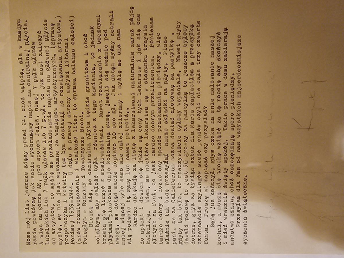 LIST GŁUCHOWSKIEGO DO KOPCZYISKIEJ (k. 2): Caldeferum,
