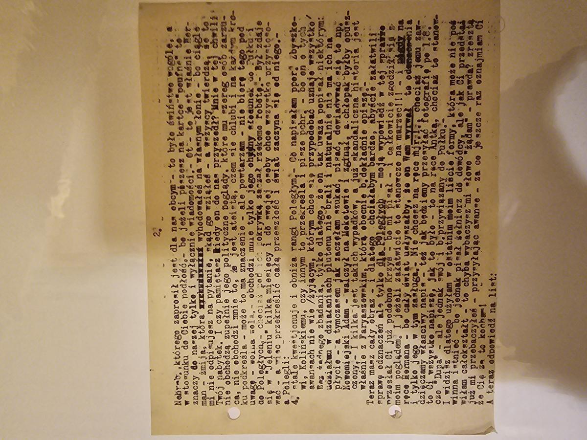 Fragment listu (k. 5): odznaczeI sprawa zaIatwiona tylko dla Poległych, p.