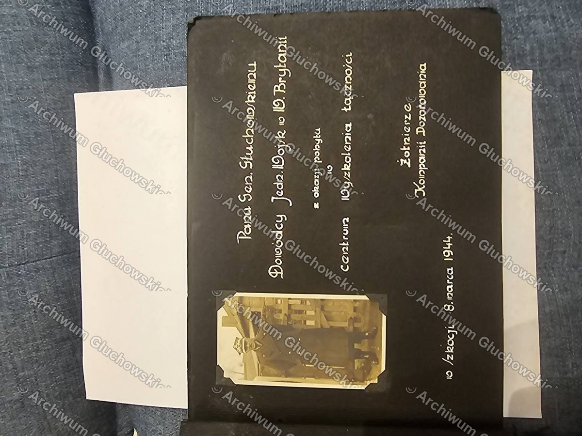 Album CWL 1944 — strona z dedykacja (element ARG/II/57)