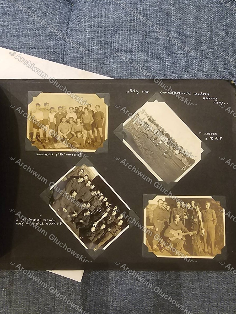 Album CWL 1944 — 4 fotografie: "Gdy po cwiczeniach wolny czas..." (element ARG/II/57)