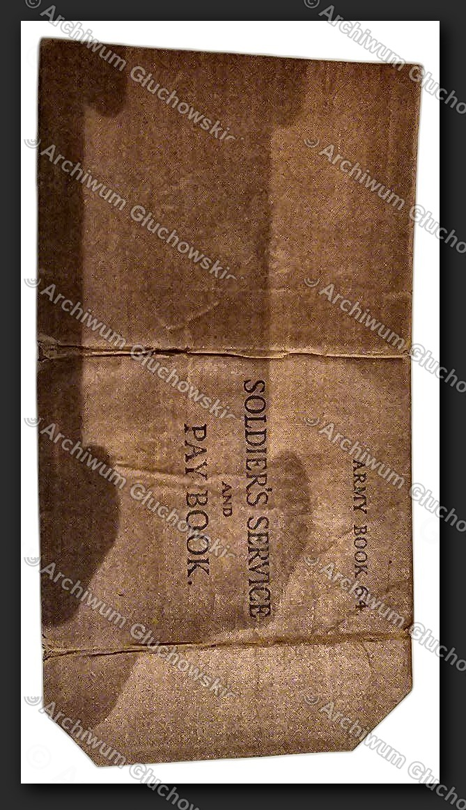 Soldier's Service and Pay Book — okładka zewnętrzna 'ARMY BOOK 64', karton khaki