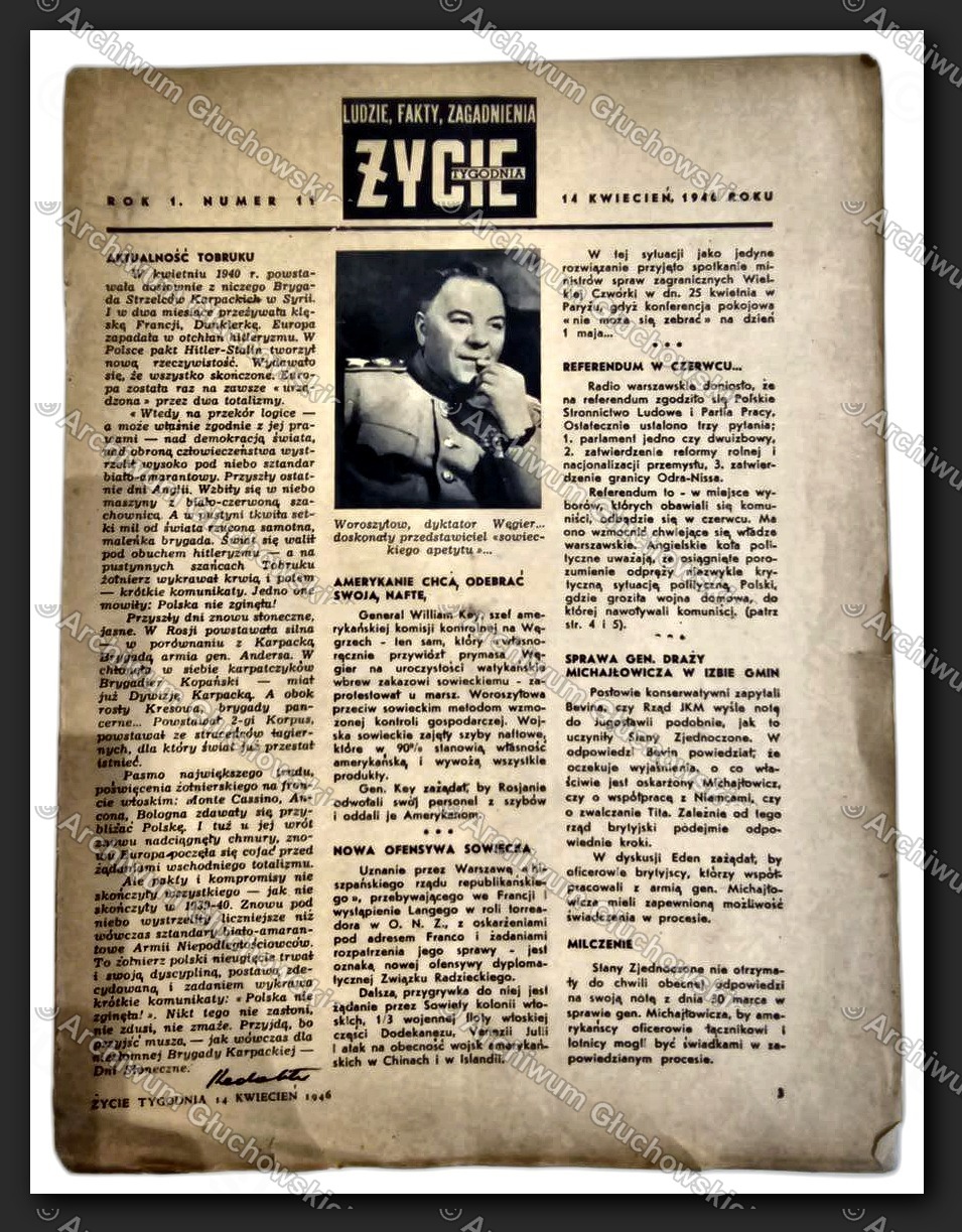 Gazeta 'Życie' Rok I Nr 11 — 14 kwietnia 1946