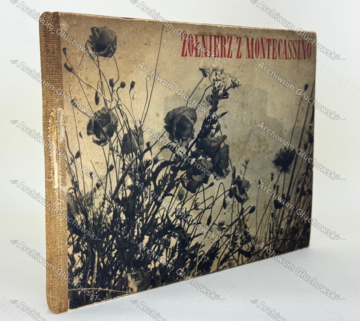 Album 'Żołnierz z Montecassino' z DEDYKACJĄ GEN. ANDERSA dla gen. Głuchowskiego — Rzym 1945