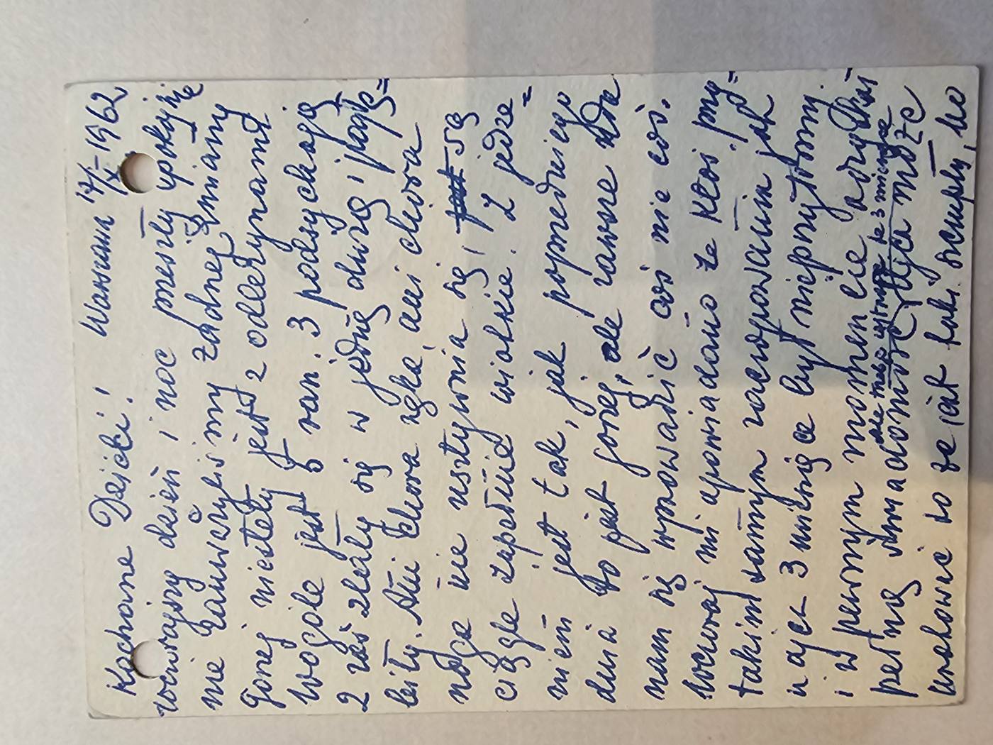 Warszawa, 13 paIdziernika 1962 r. i kartka