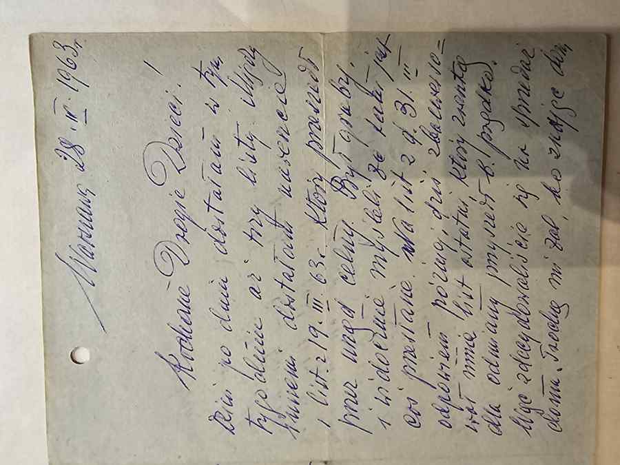 List 9: Warszawa, 28/IV 1963 r.