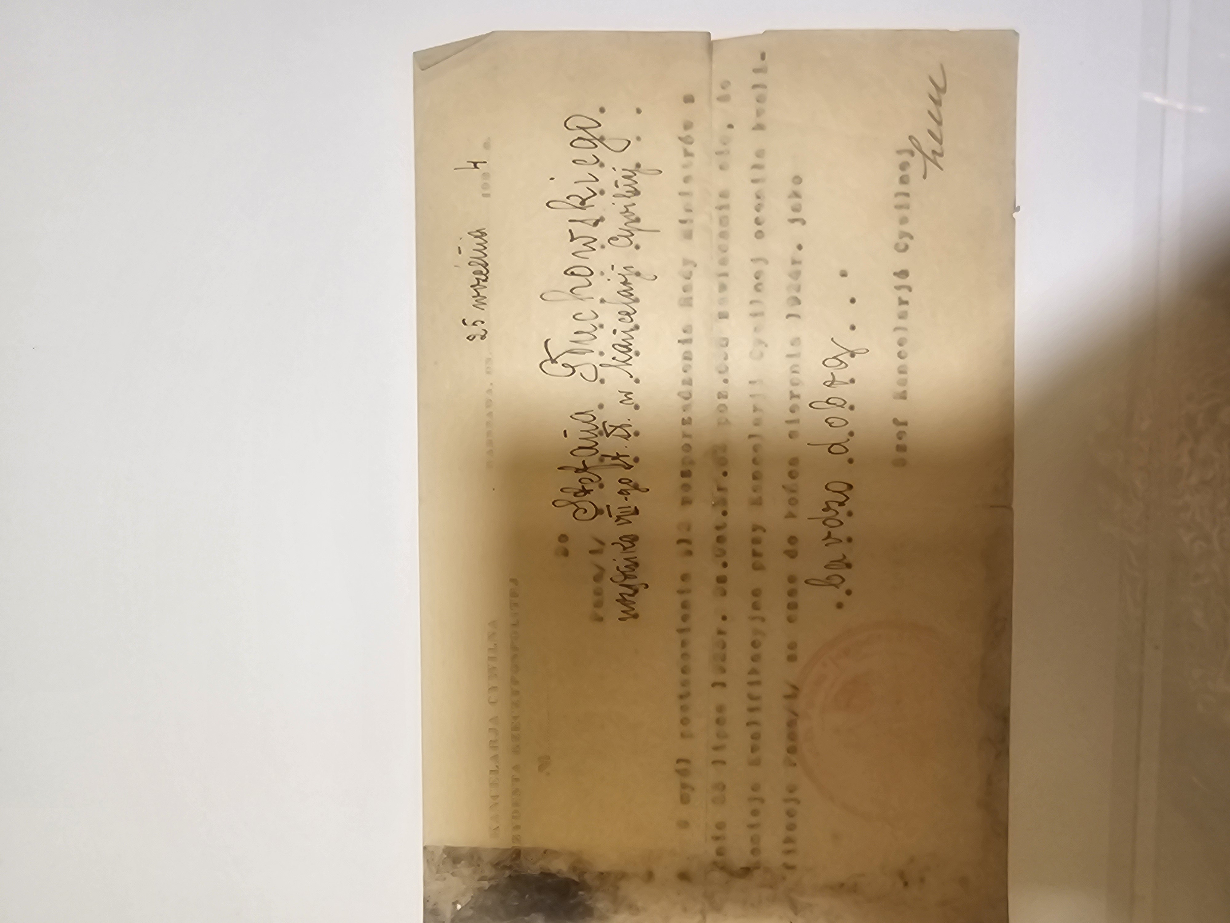 Zawiadomienie o ocenie kwalifikacji Stefana Głuchowskiego – 'bardzo dobry' za okres do VIII 1924