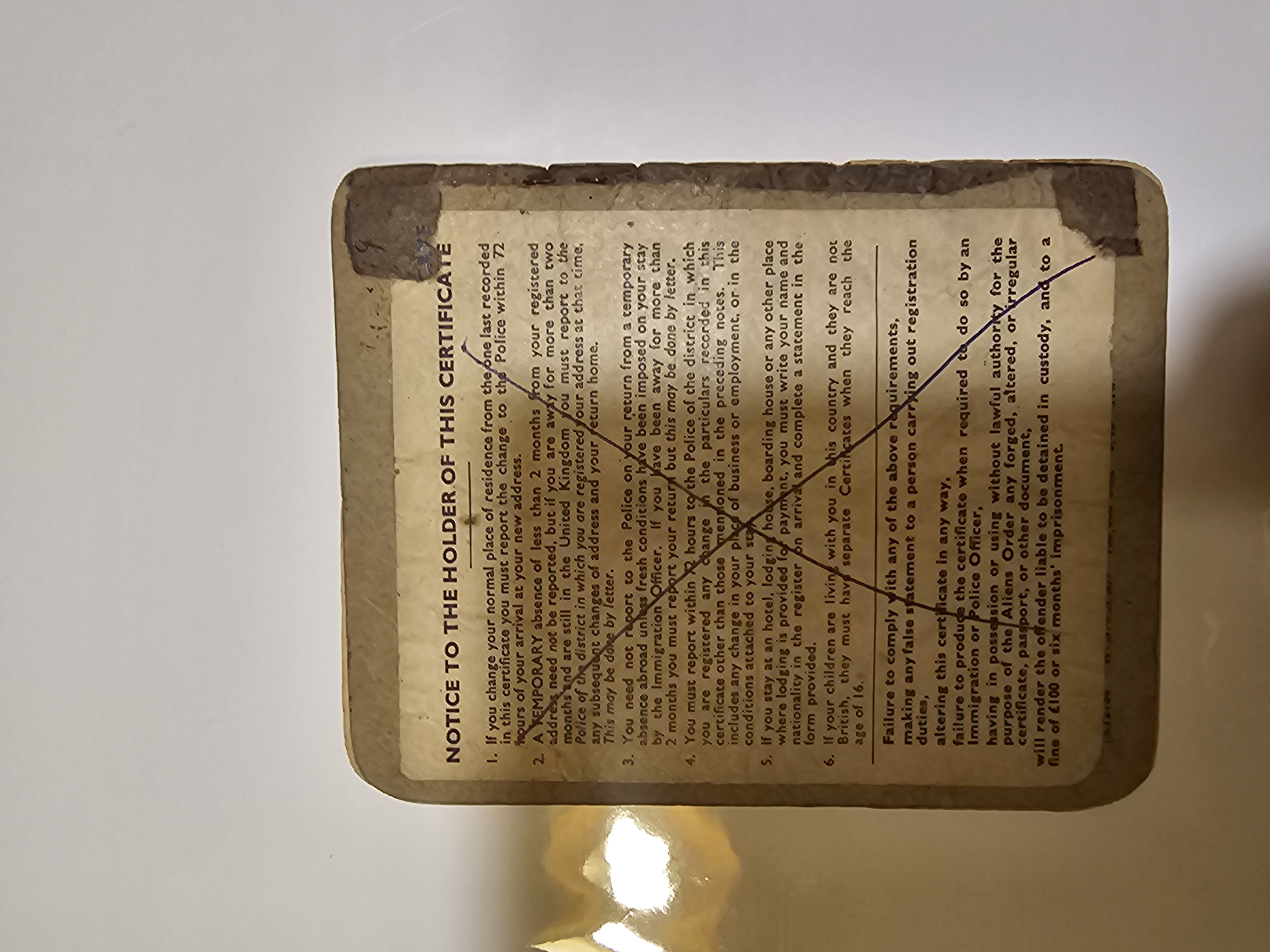 Fotokopia modlitwy wojennej + nota archiwalna 'Il.' – talizman z I i II wojny (dziadek 1918, ojciec 1945)