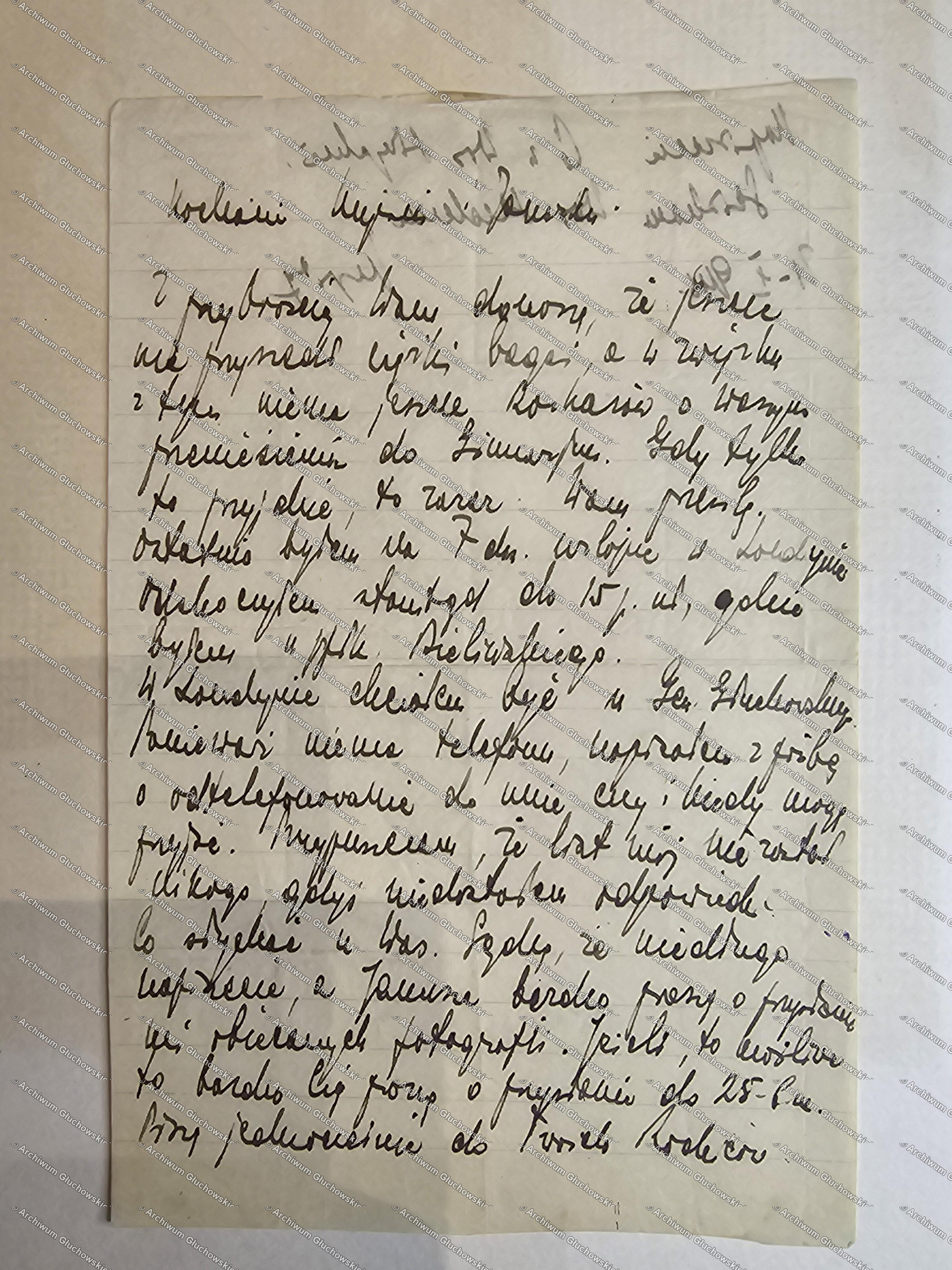 List — fotografie i Gen. Strelczyński
