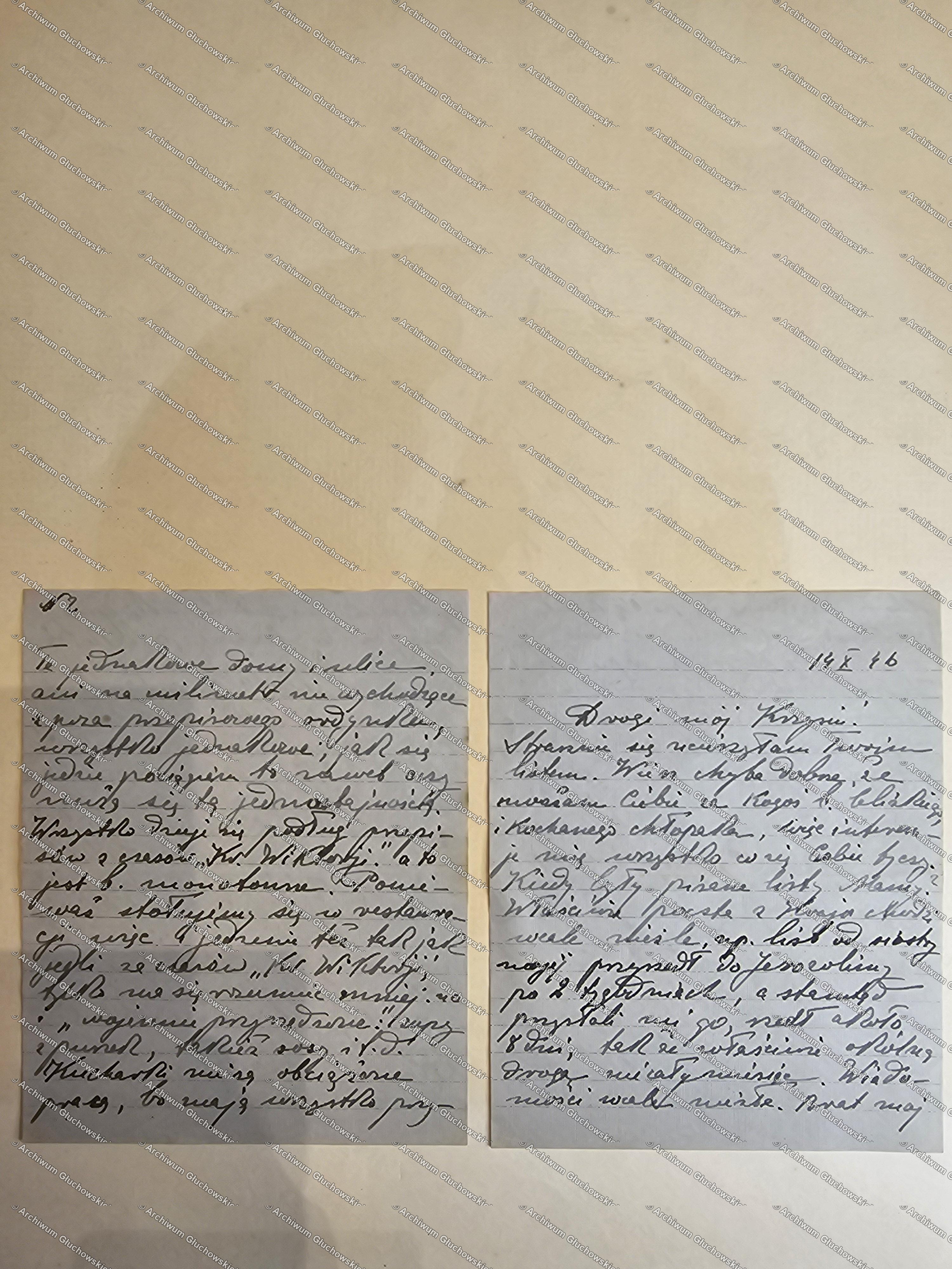 List 'Czesława J.' z obozu w Walii — Abergavenny, Austriacy