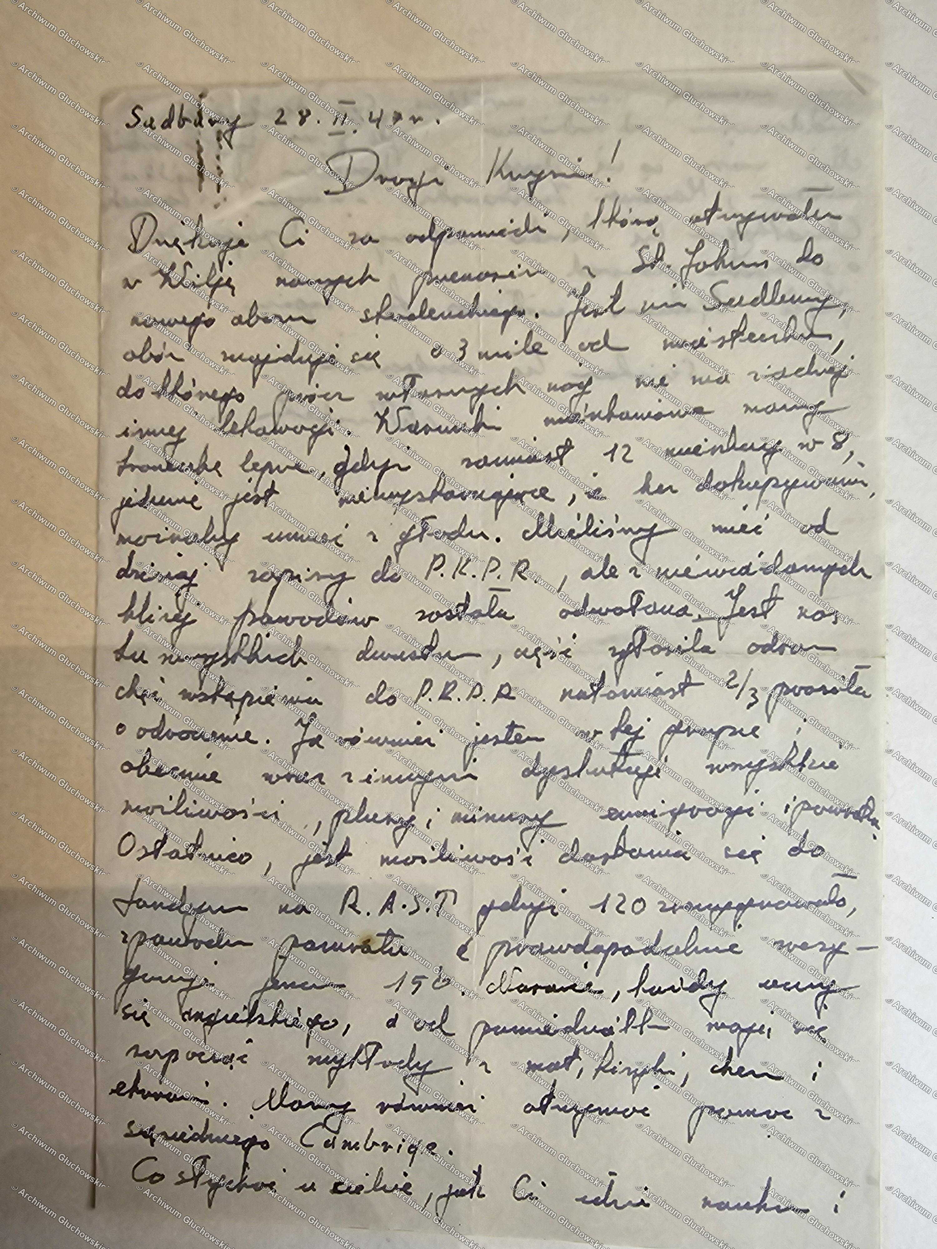 List Tudka z Sudbury — PKPR, R.A.S.T., 120 warszawiaków, Cambridge