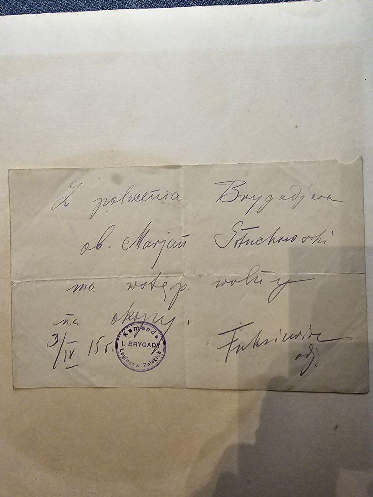 Przepustki legionowe i pocztówka polowa — Marian Głuchowski na okopach (1914-1916)