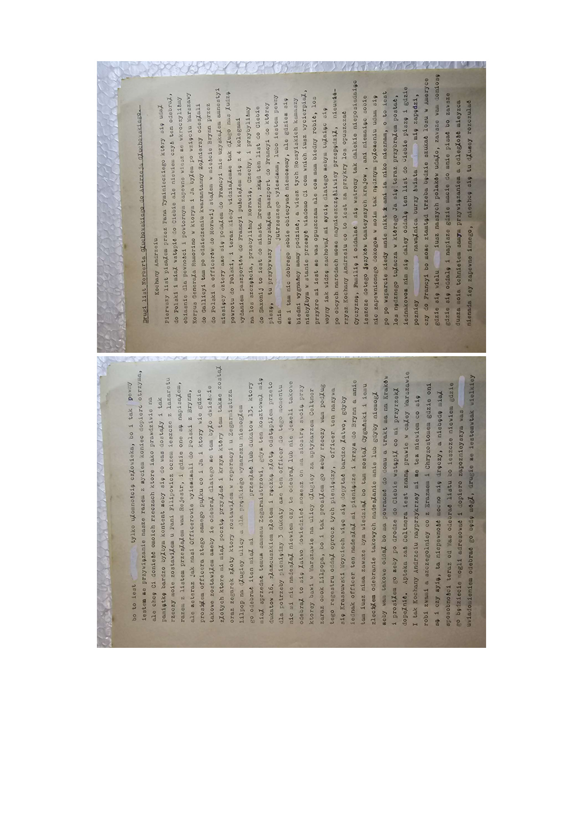 List 2: Norberta (kontynuacja) — odpis Krzysztofa (Londyn 1965)
