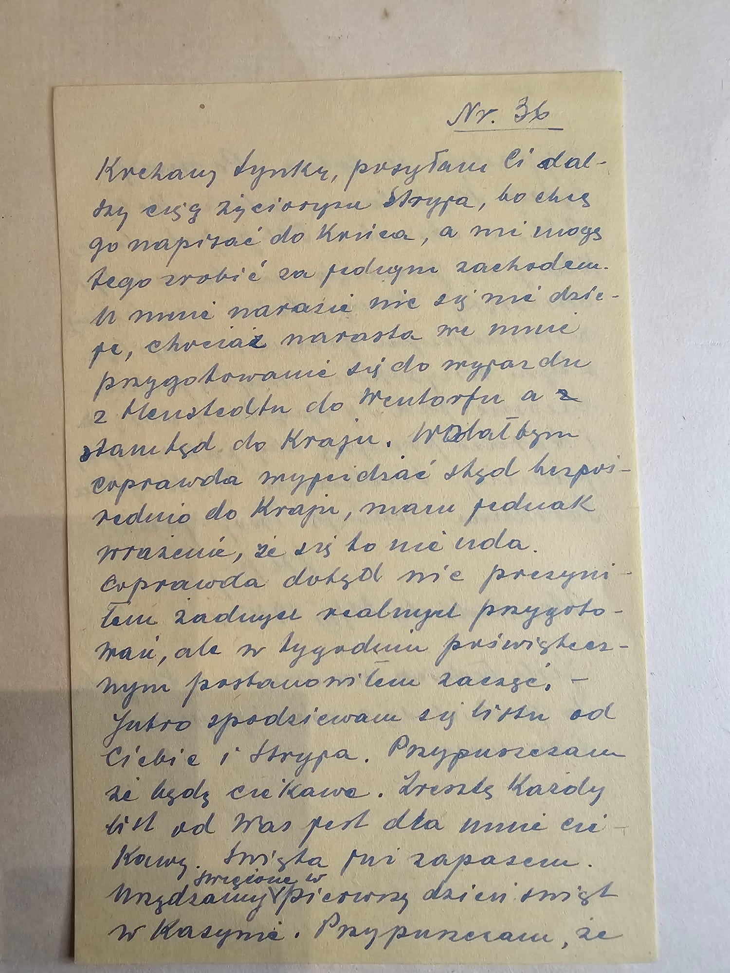 List nr 36 Stefana do Krzysztofa — życiorys Stryja i Wielkanoc (Henstedt, 24–31.III.1947)