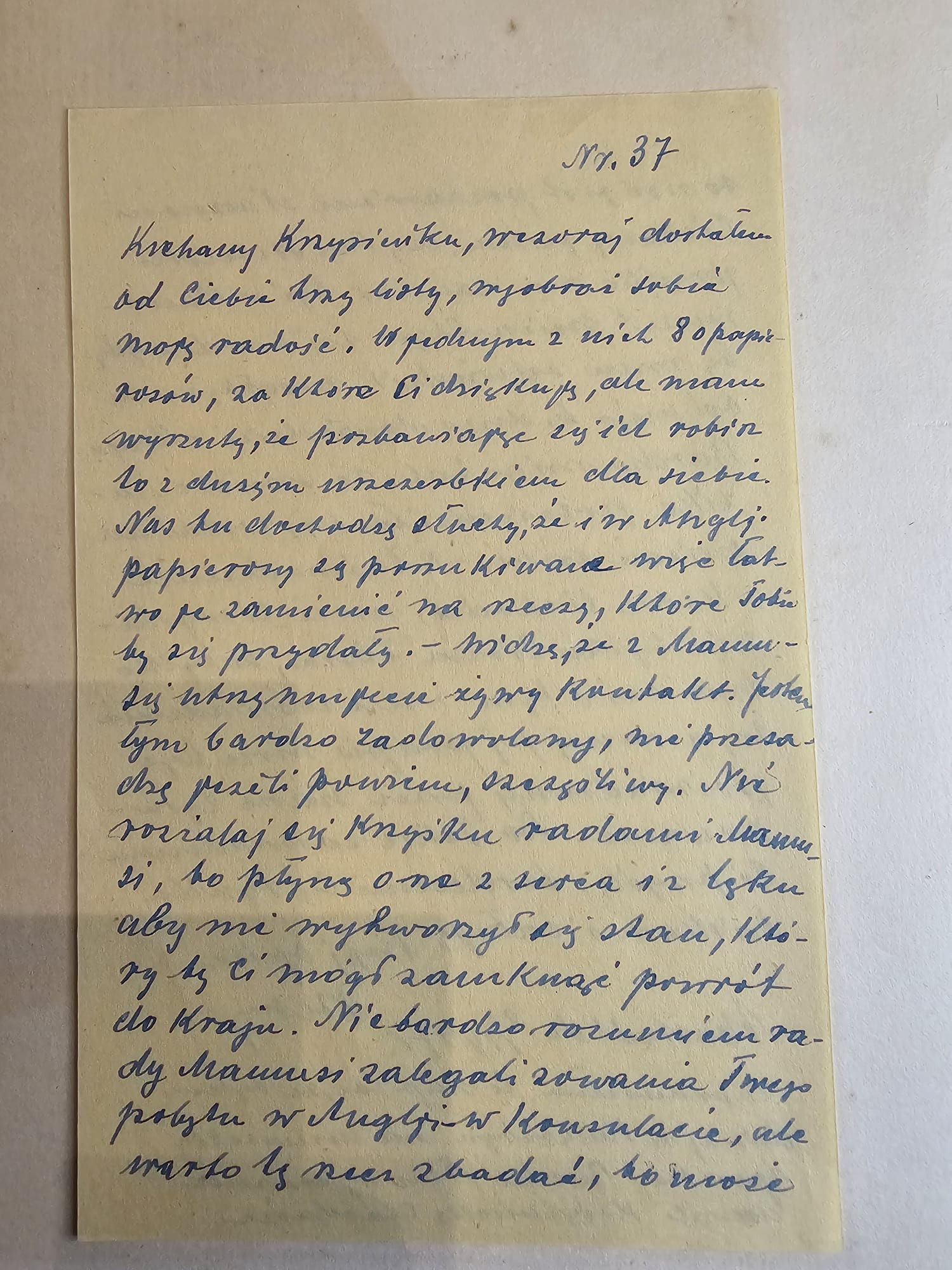 List nr 37 Stefana do Krzysztofa — 80 papierosów i rady Mamusi (Henstedt, 4.IV.1947)