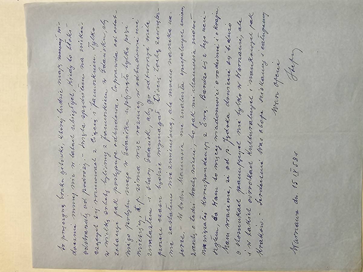List 8 – Stefan (Józef) do Krzysztofa (wypadki poznańskie, VIII plenum)