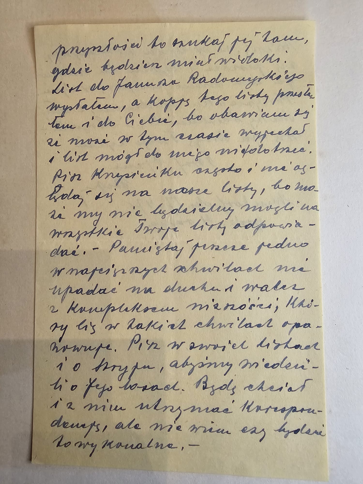 List Stefana — 8.III.1949, 'nihilizm osobisty' — filozofia samodoskonalenia