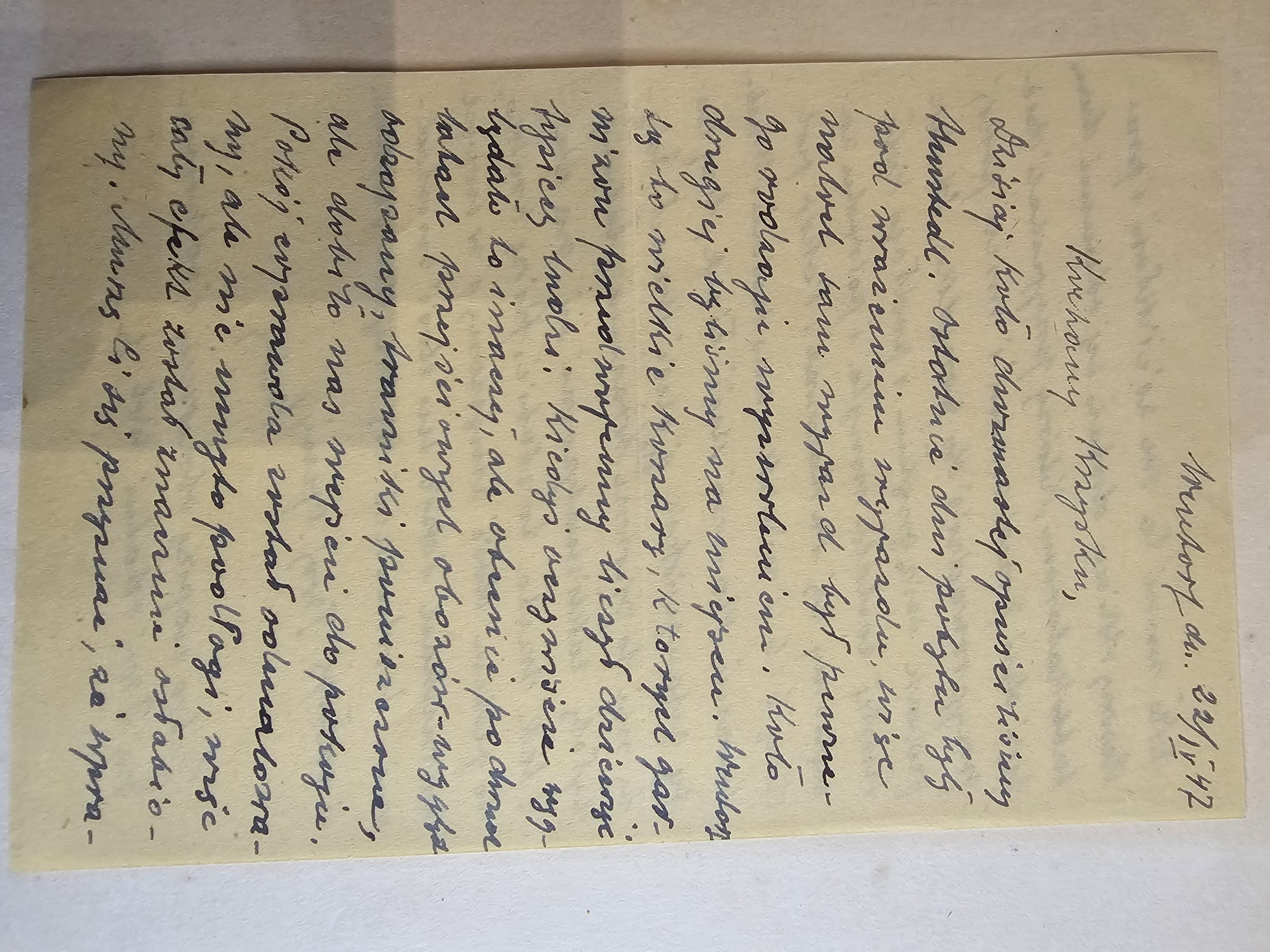 List Stefana — 1.VI.1949, imieniny cioci Hany, wycieczka do Świdra