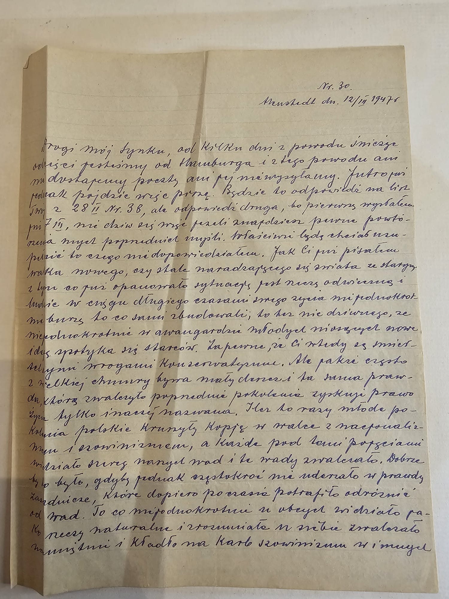 List Stefana — 19.XII.1949, życzenia świąteczne, 25. rocznica ślubu Stefana i Wandy
