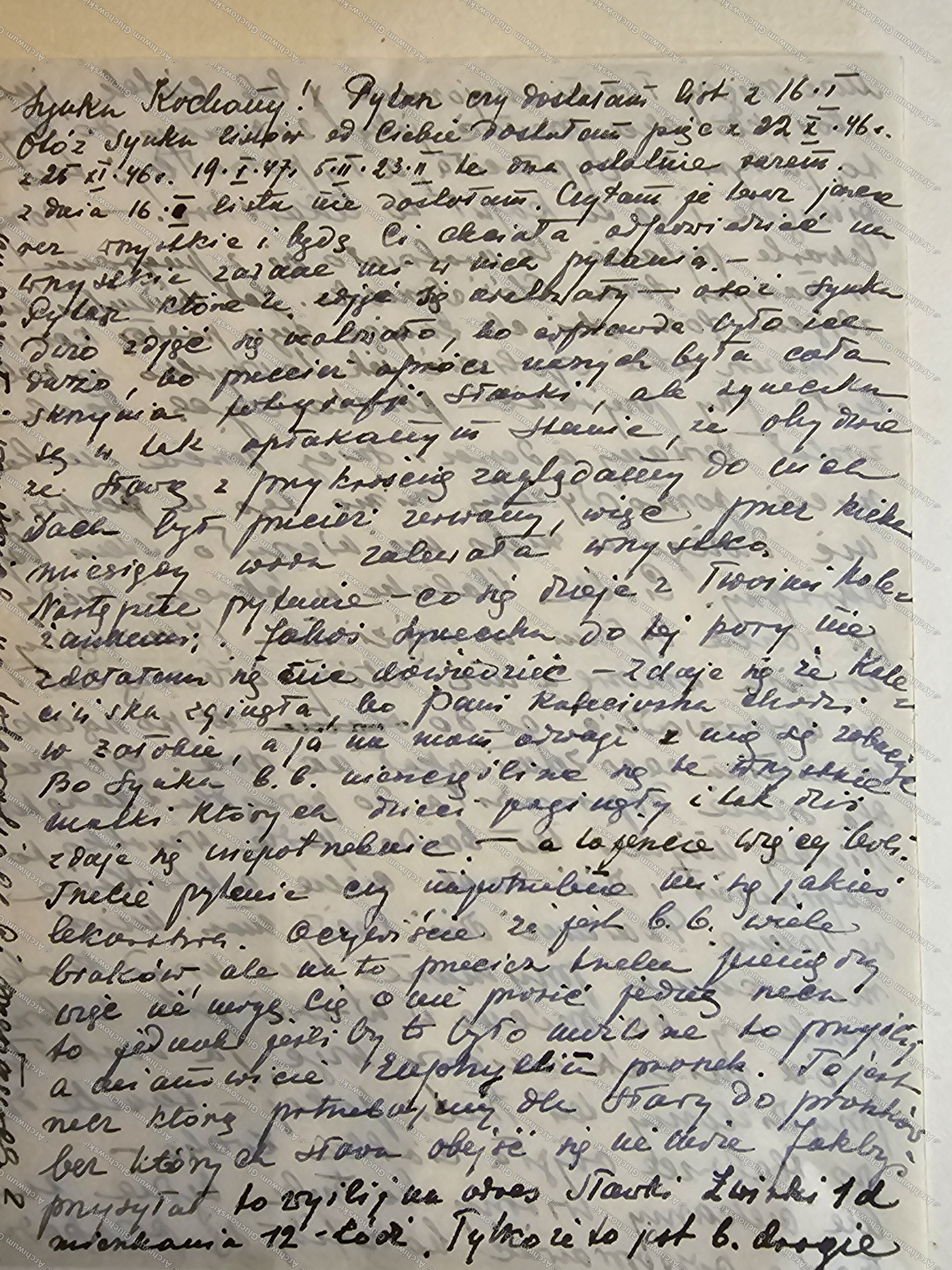 List Wandy 4 strony — zniszczenia domu, fotografie, meble