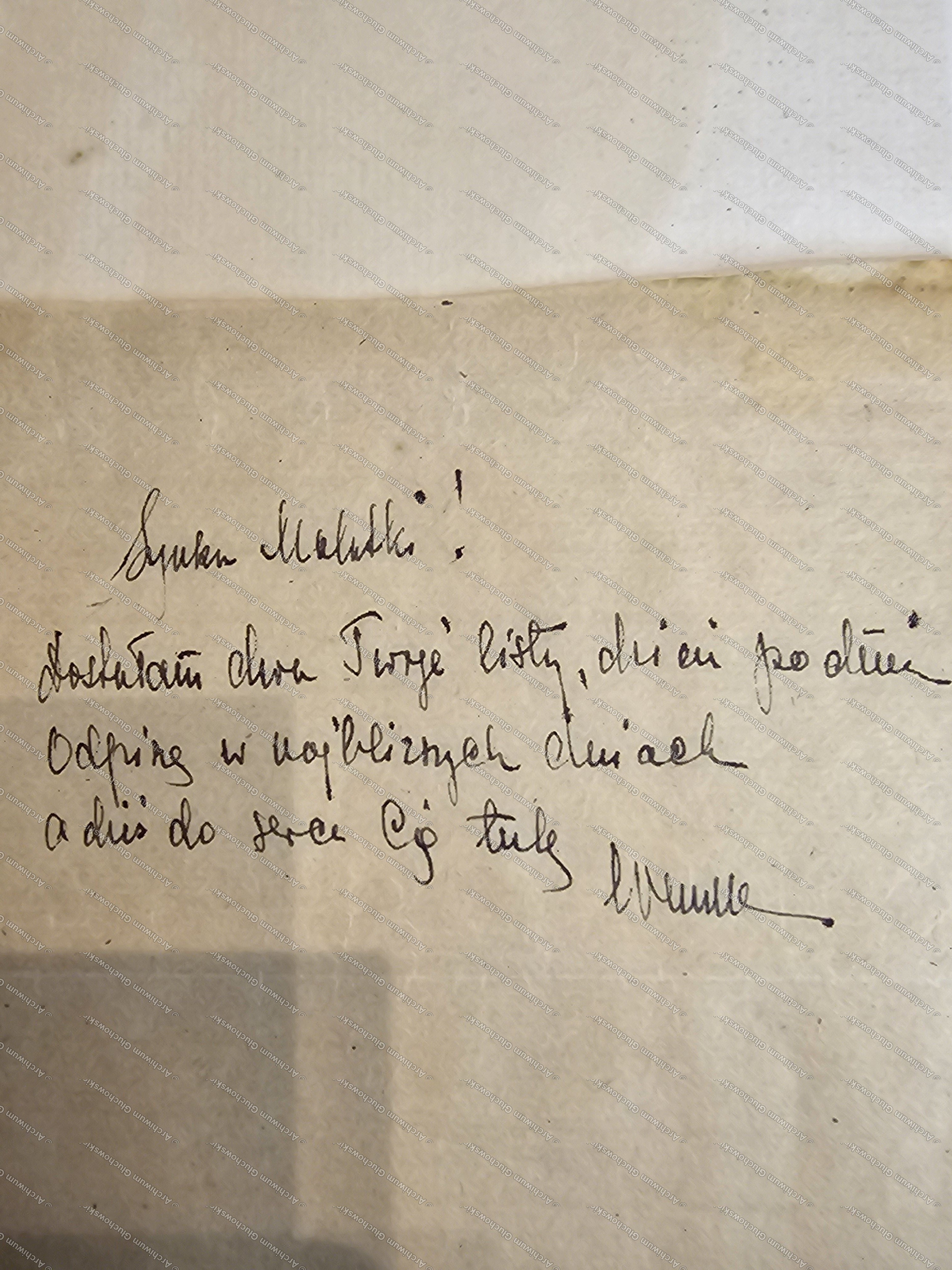 'Synku Malutki!' — najkrótszy liścik Wandy