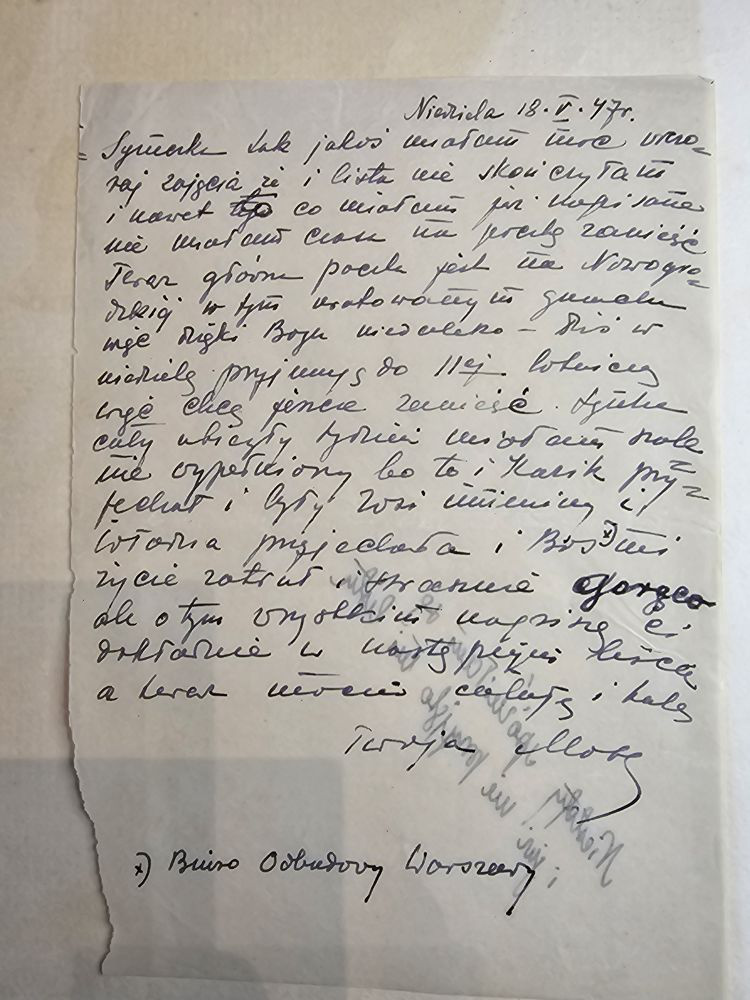 List Wandy — Niedziela 18.V.47, krótki, BOS, uroczystość 11. rocznicy