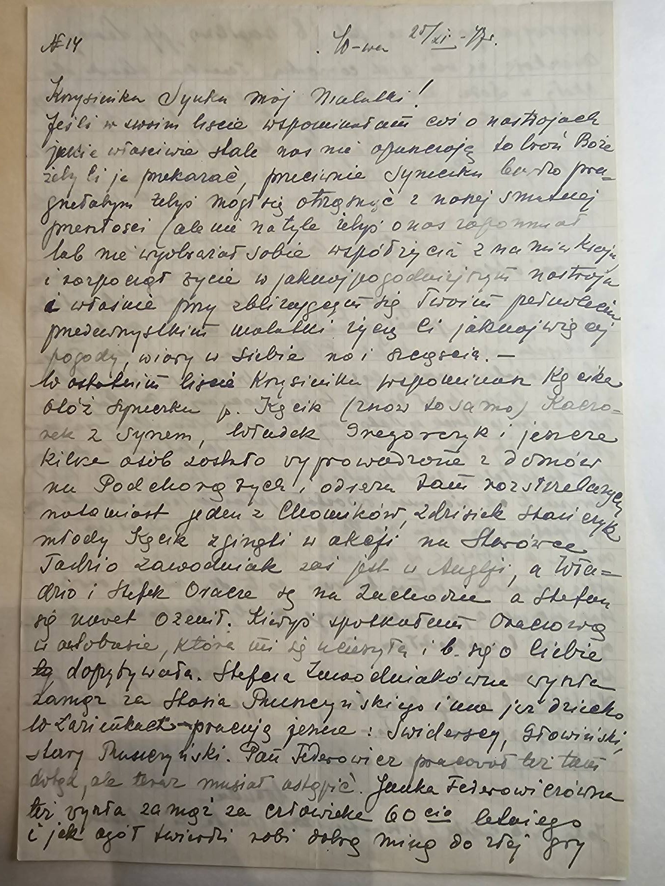 List nr 14 — Boże Narodzenie, Zdrisiek Stanieczyk zginął na Starówce